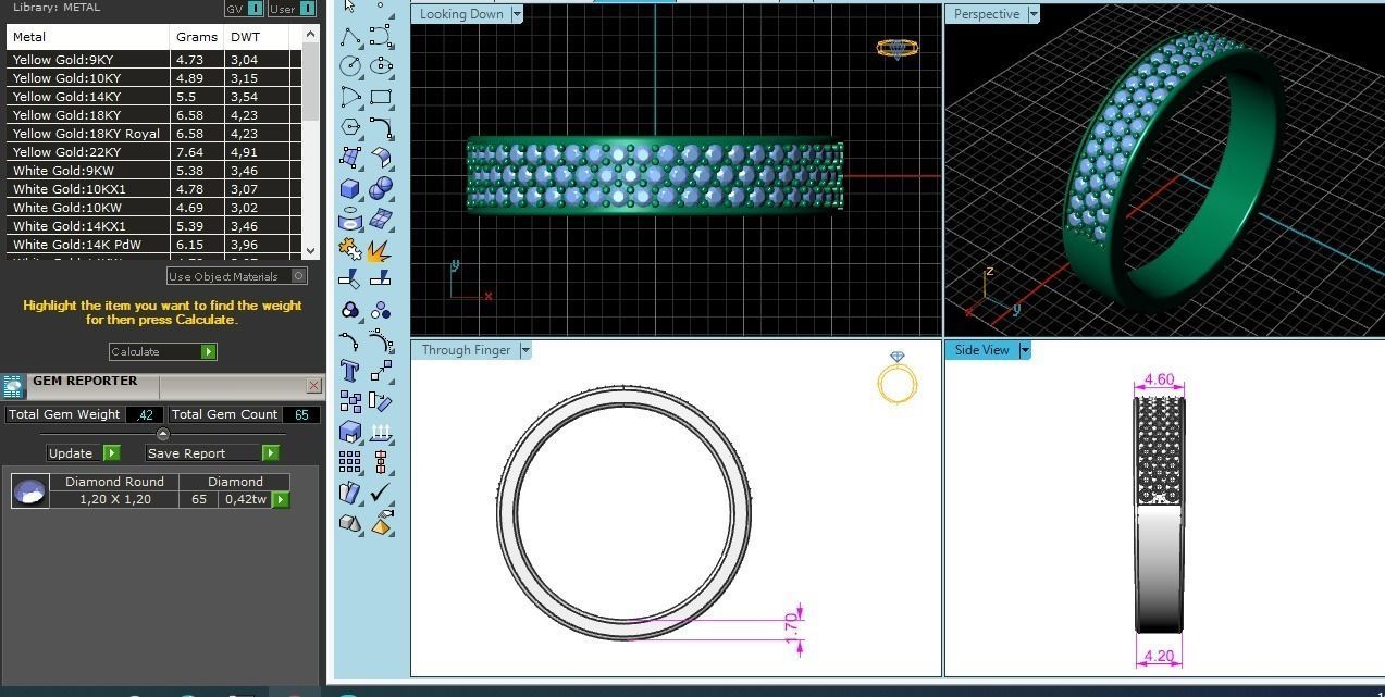 98 Engagemet Ring with diamonds 3D print model_5