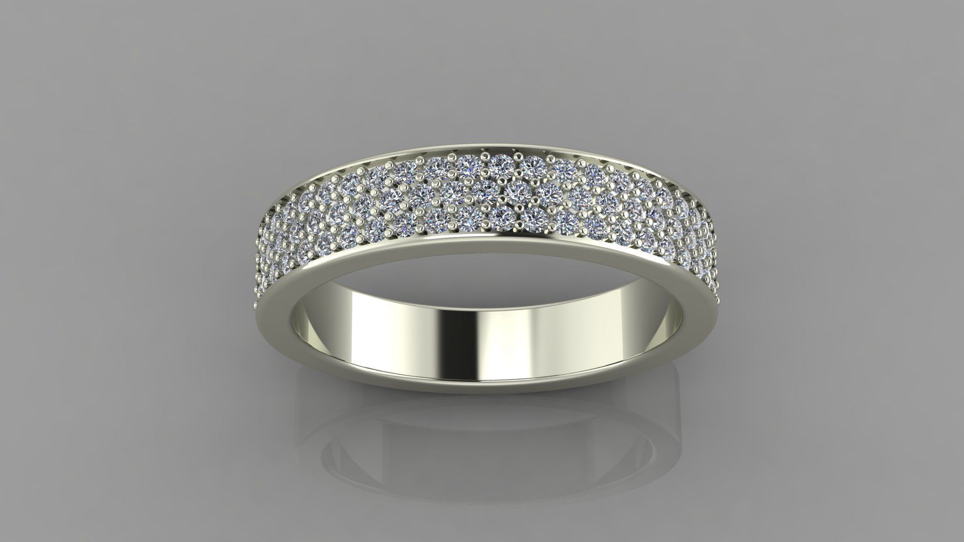 98 Engagemet Ring with diamonds 3D print model_1