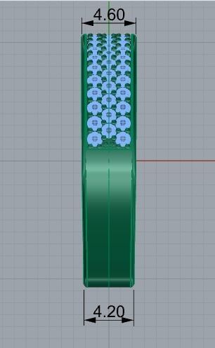 98 Engagemet Ring with diamonds 3D print model_4