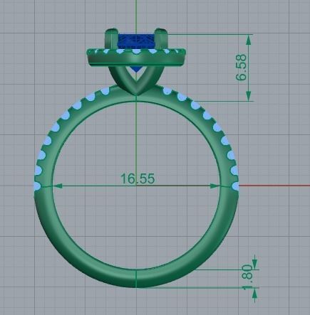 92 Ring for woman 3d print model 3D print model_1