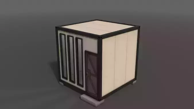 PBR Container House AB V4 Low-poly 3D model