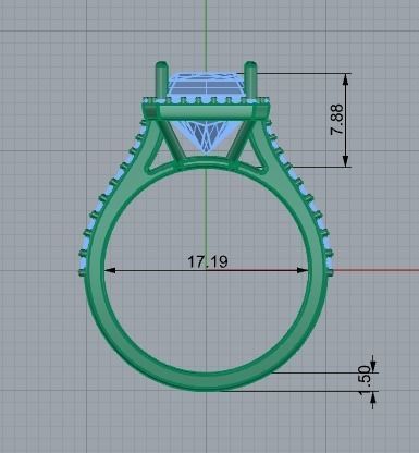 107 Engagemet Ring for man 3d print model 3D print model_2