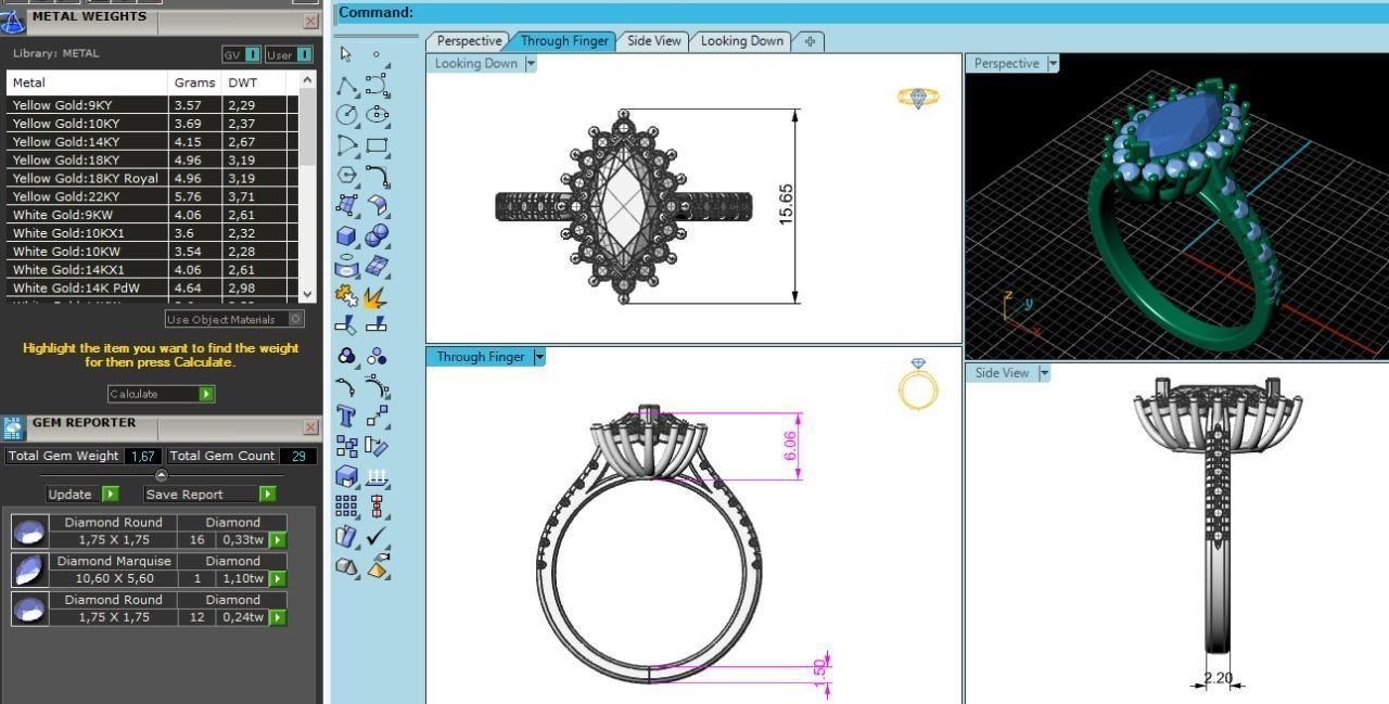 104 Jewellery Ring 3d print model 3D print model_4