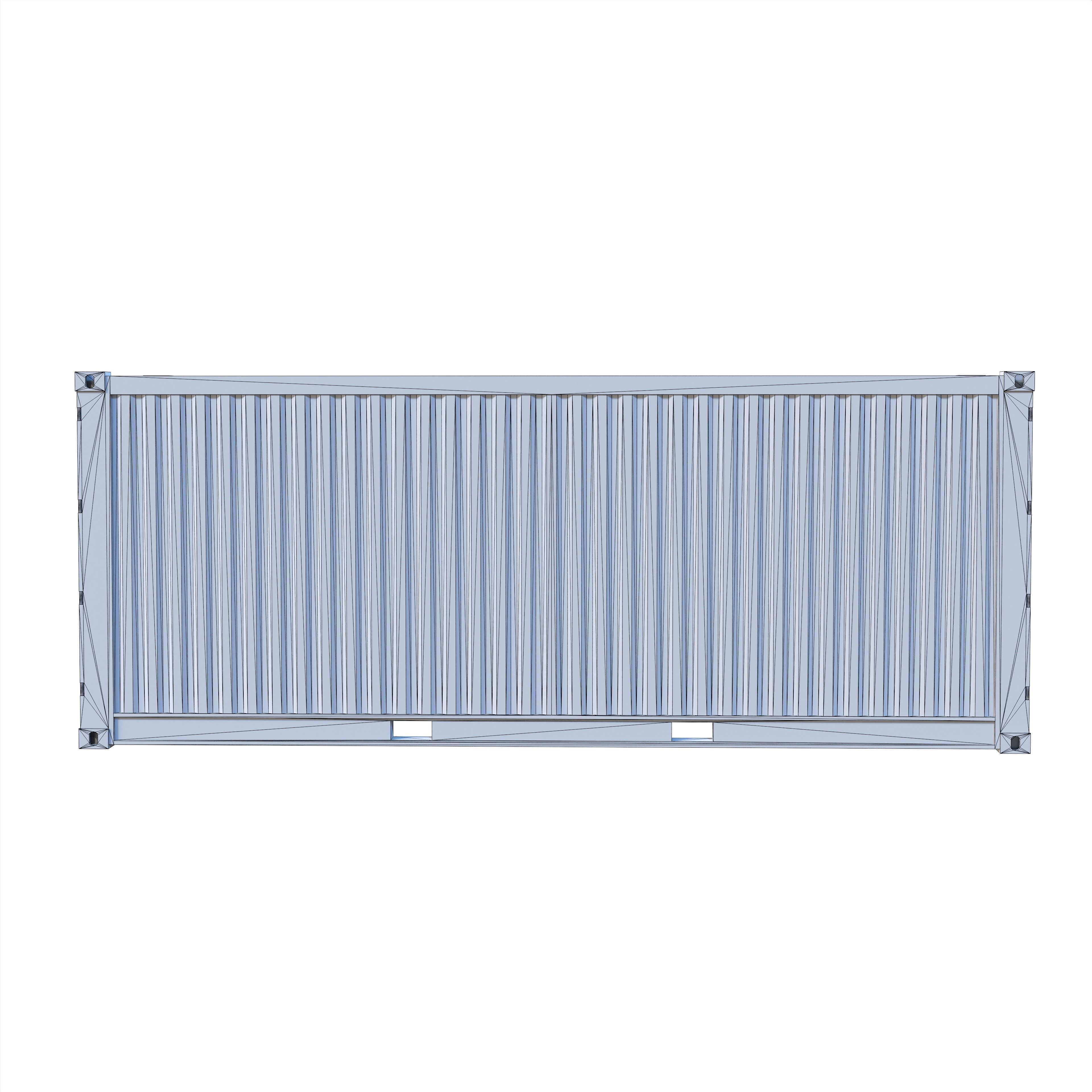 Shipping Container 20ft Low-poly 3D model_10