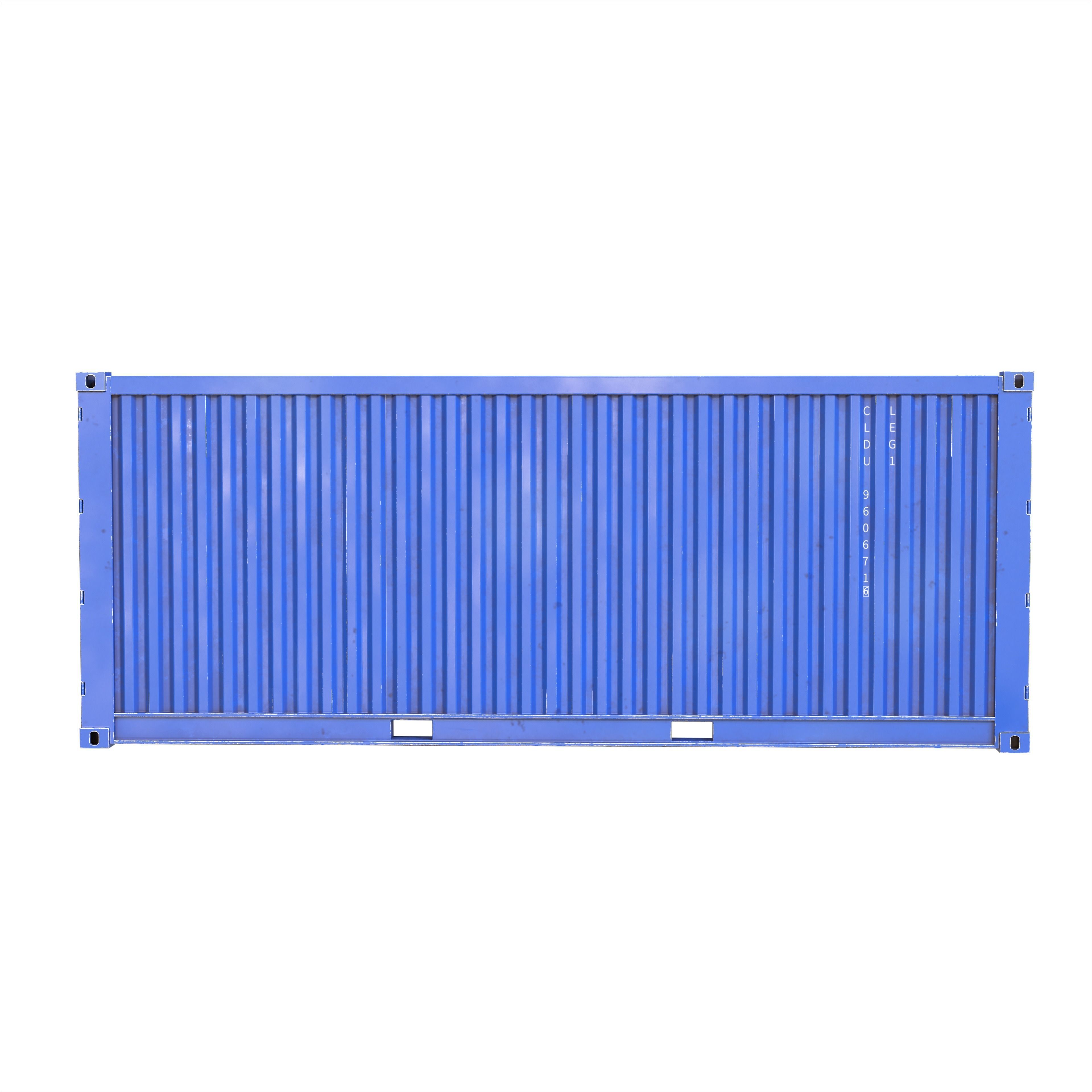 Shipping Container 20ft Low-poly 3D model_6