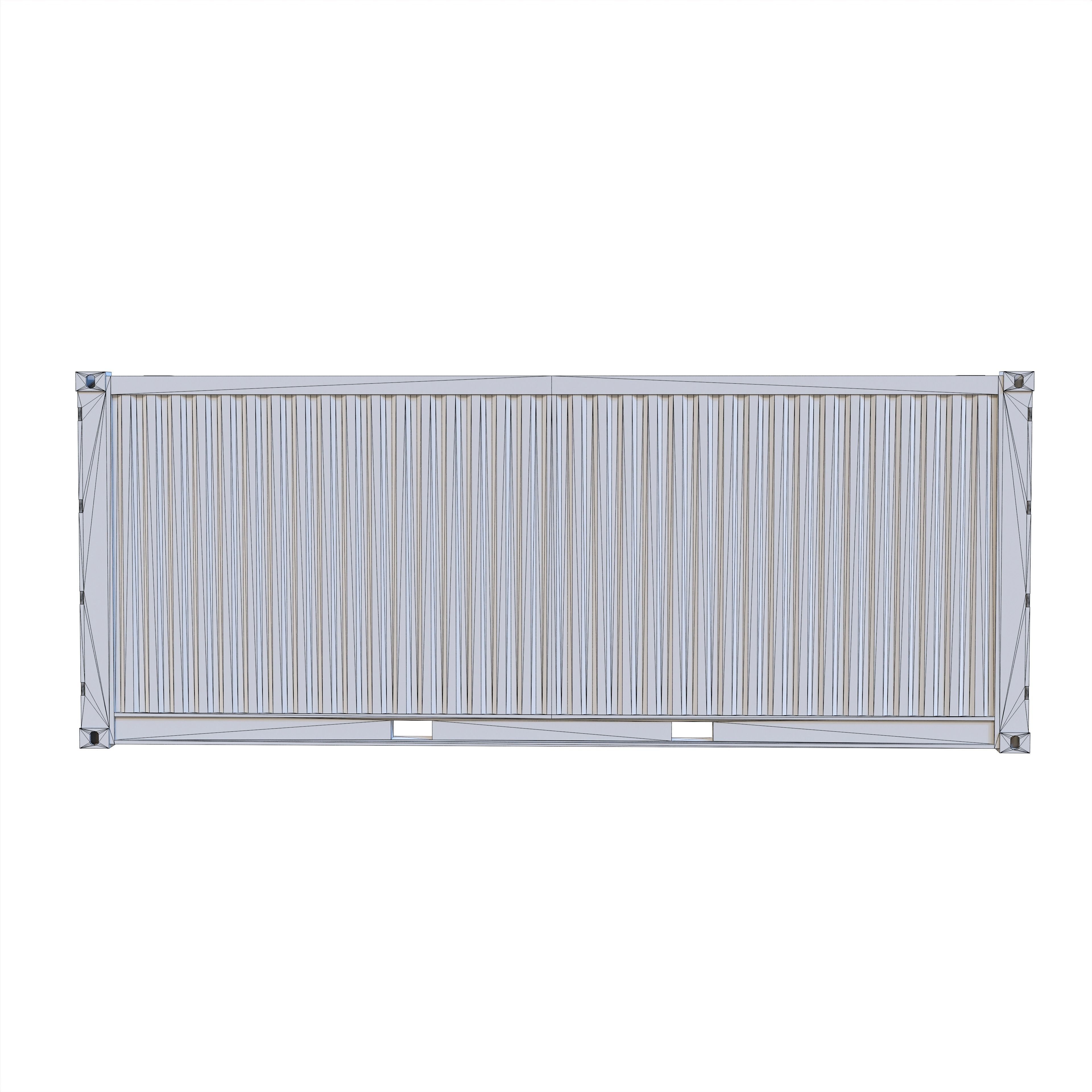 Shipping Container 20ft Low-poly 3D model_11