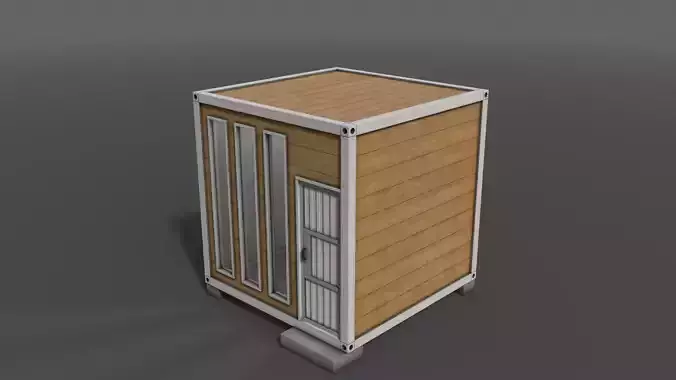 PBR Container House AC V4 Low-poly 3D model