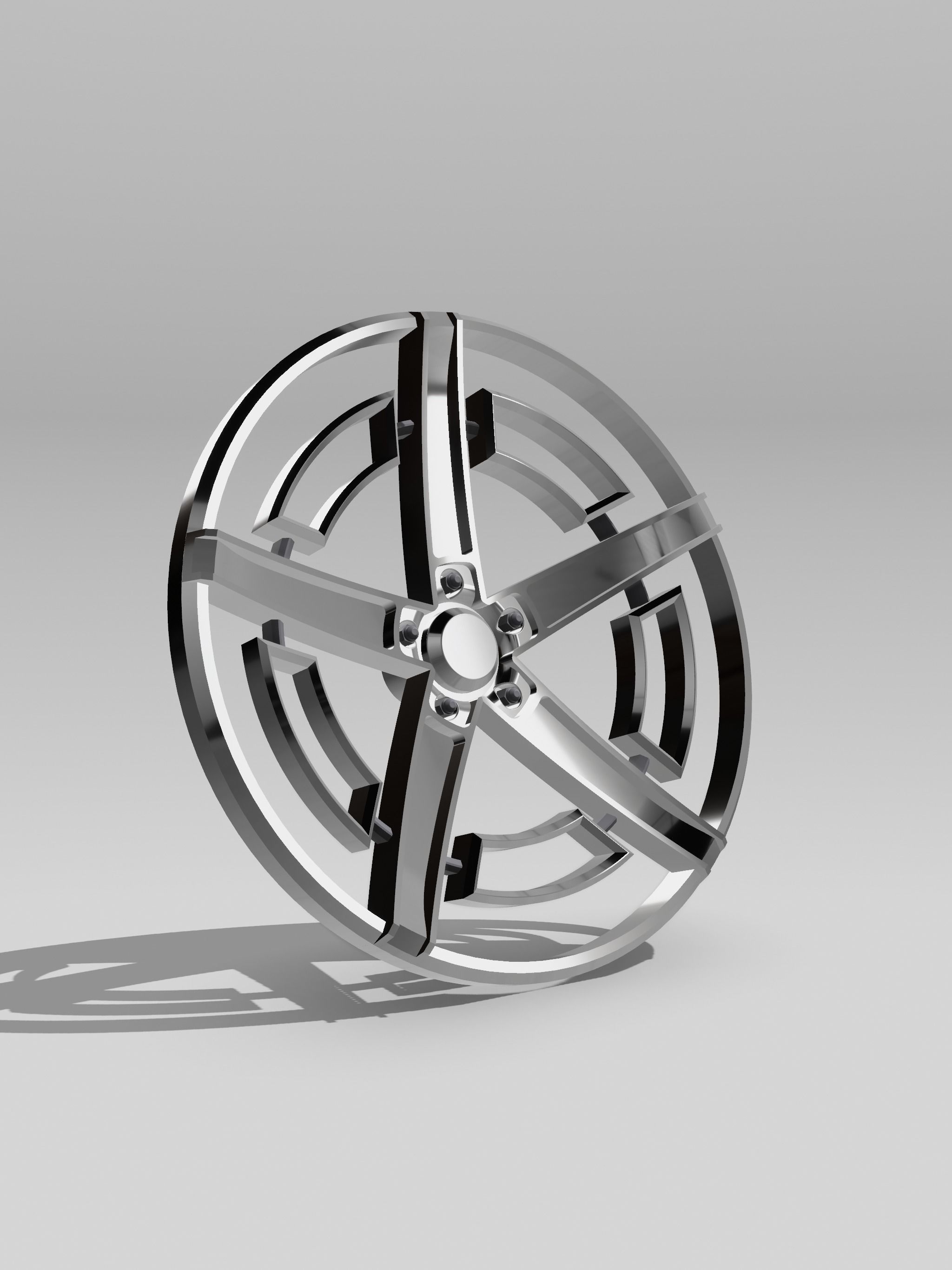 20inch CELICA-R Concave Wheels w Tires 3D print model_2