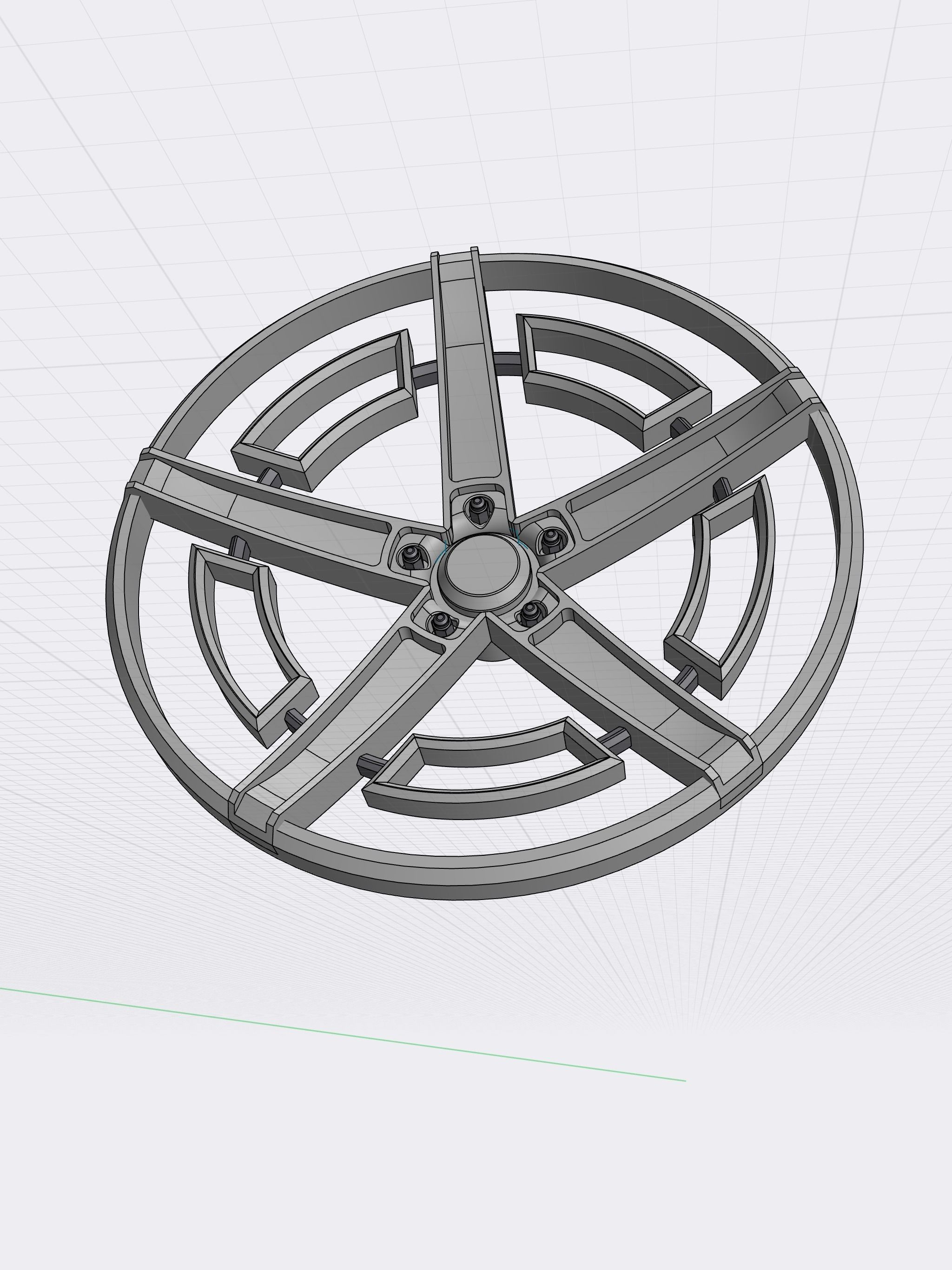 20inch CELICA-R Concave Wheels w Tires 3D print model_6