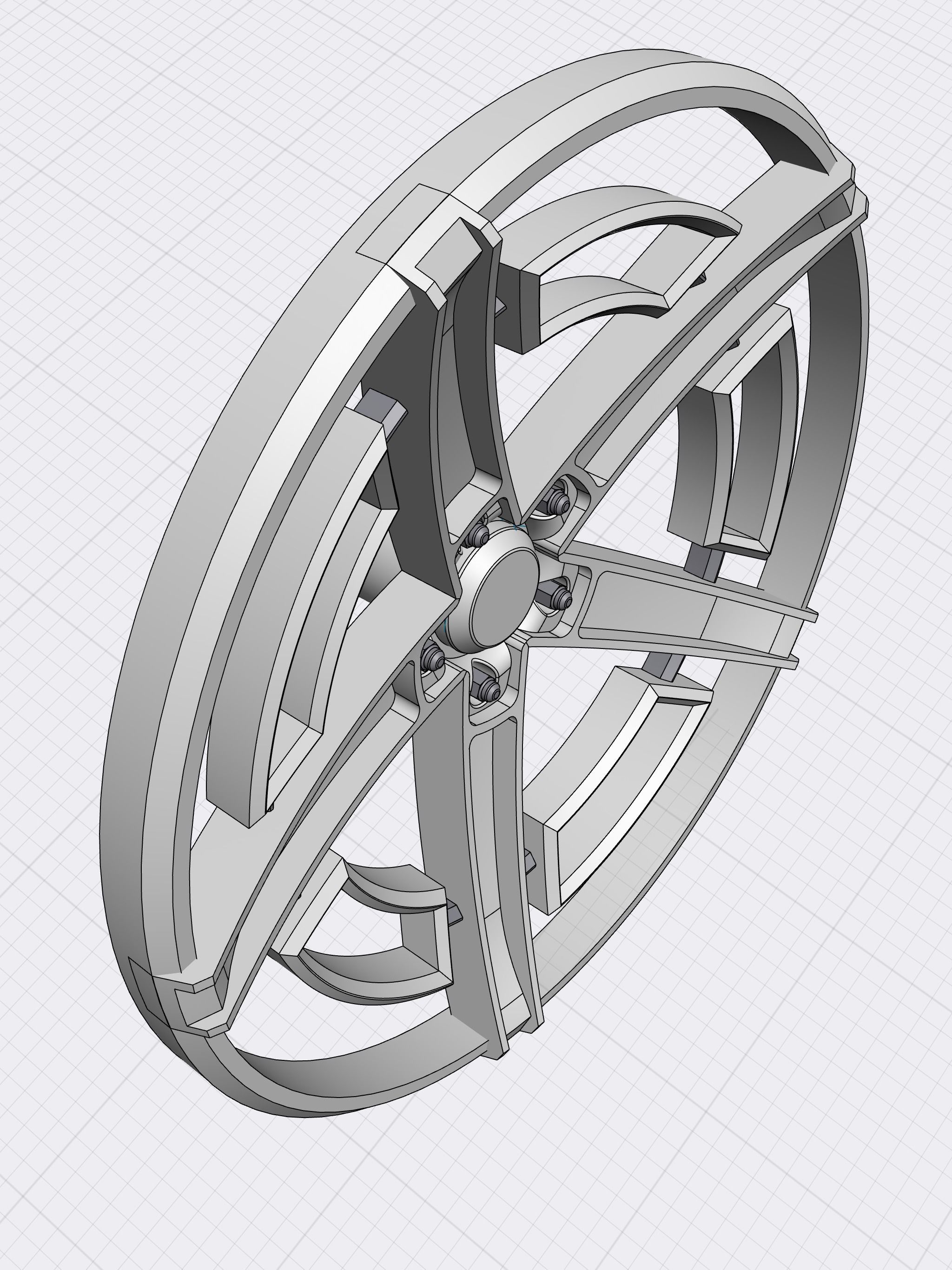 20inch CELICA-R Concave Wheels w Tires 3D print model_8