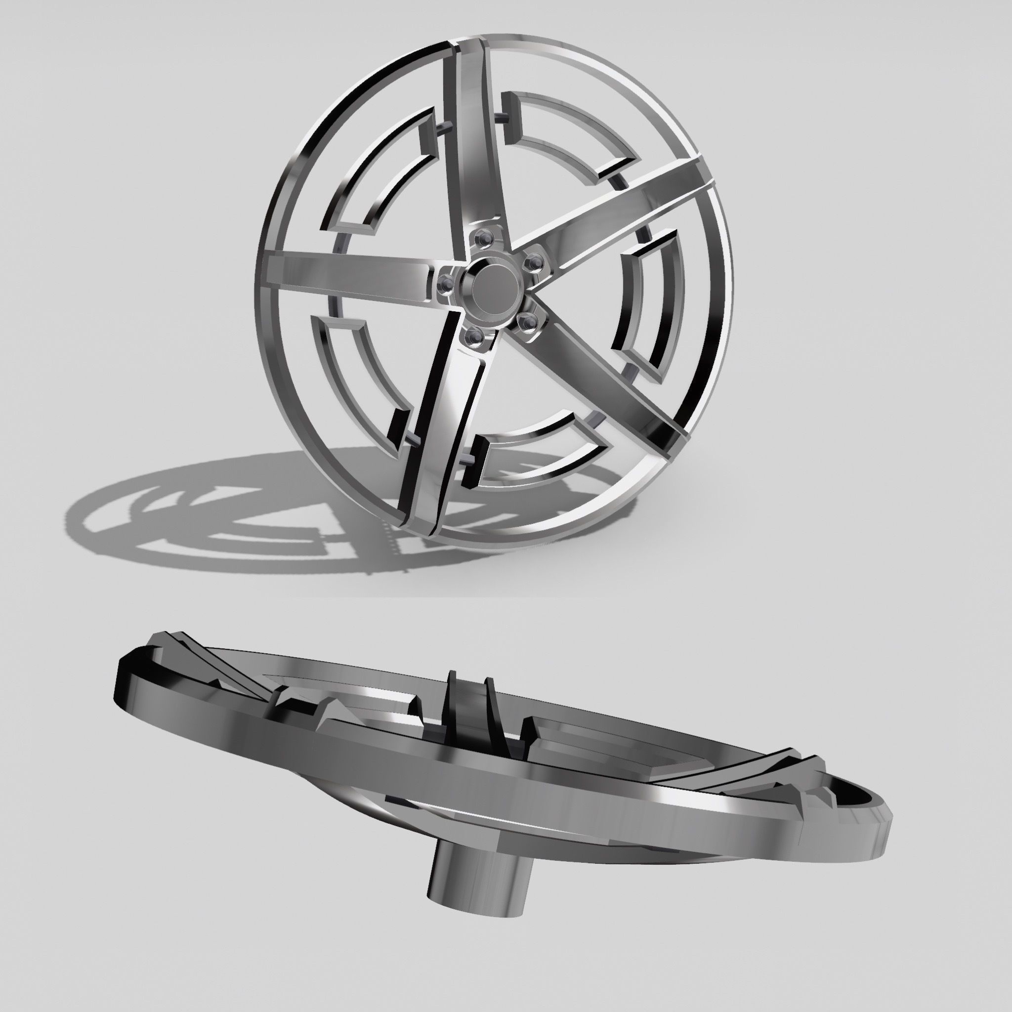 20inch CELICA-R Concave Wheels w Tires 3D print model_3