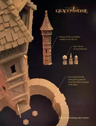 Gracewindale Dice Tower 3D print model