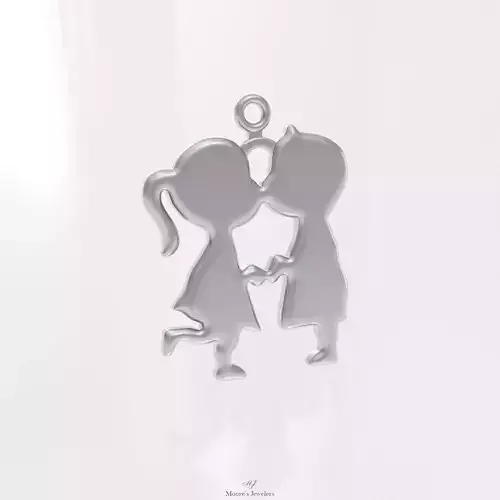 Young Love Pendant or Charm 3d Model
