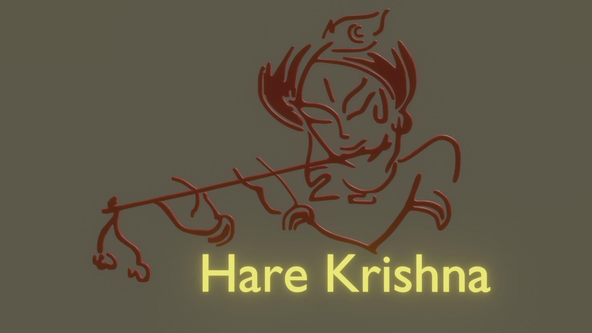 Krishna Art 3D model_7