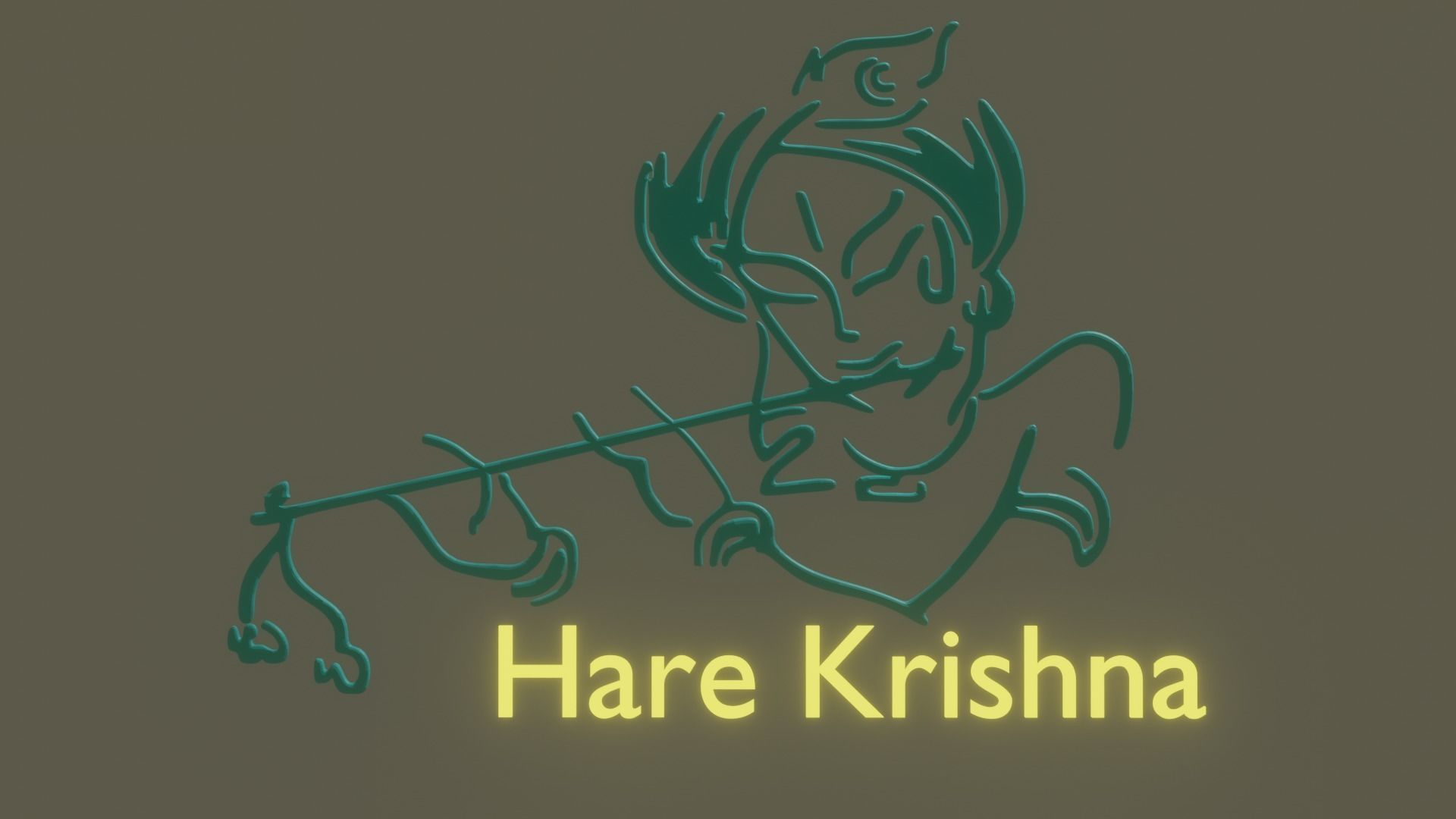 Krishna Art 3D model_9