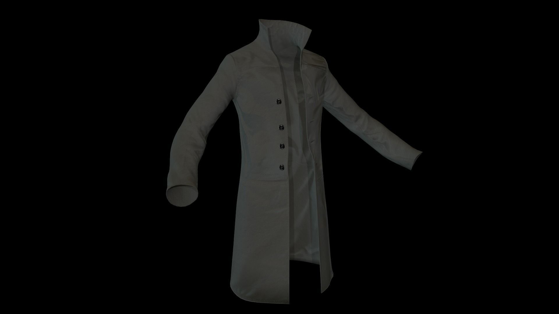 Coat 1 Low-poly 3D model_23
