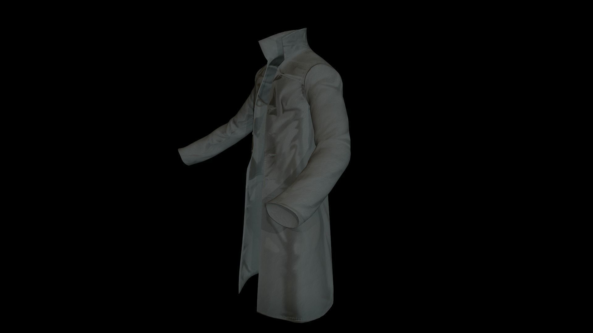 Coat 1 Low-poly 3D model_21