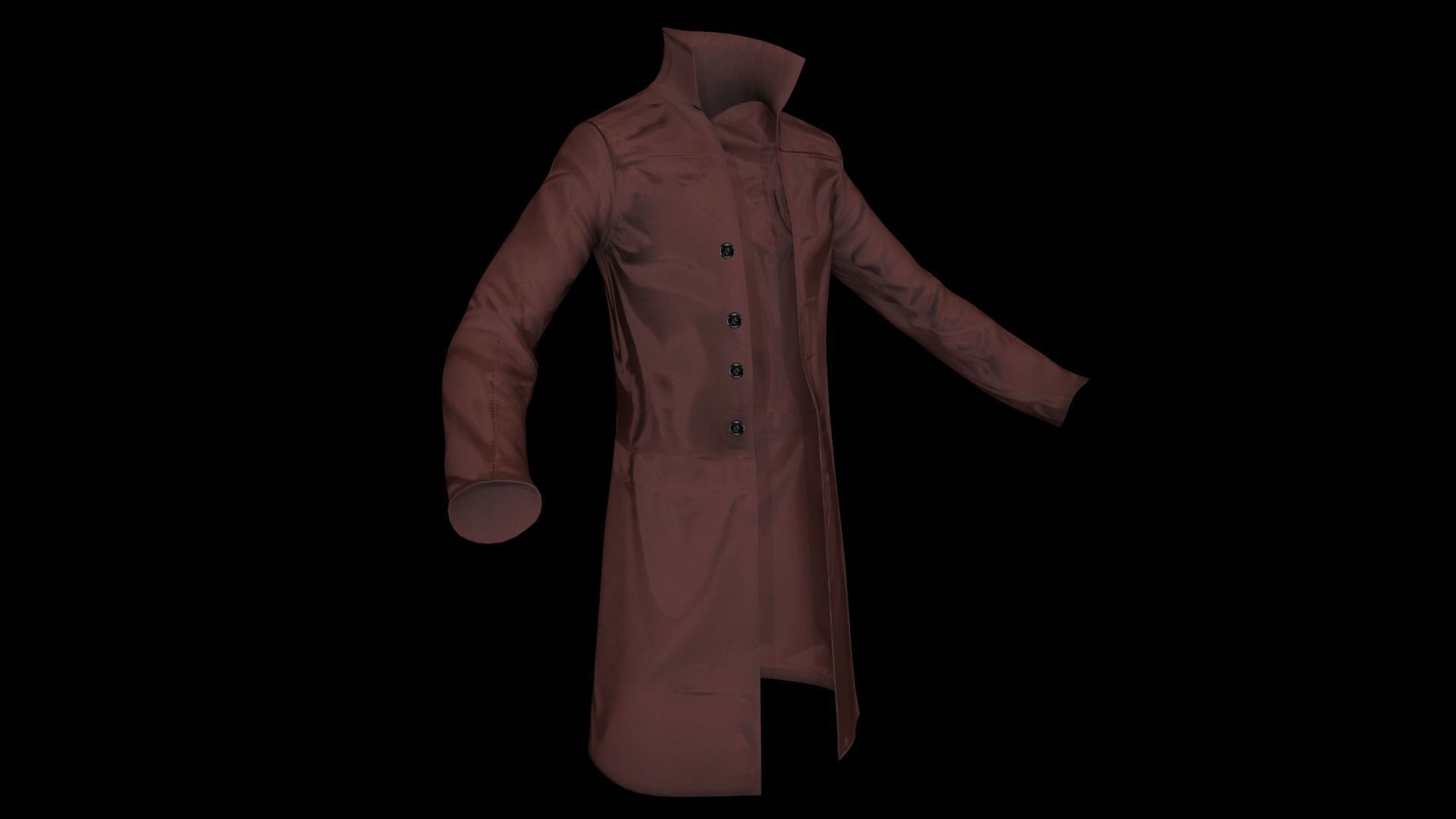 Coat 1 Low-poly 3D model_15