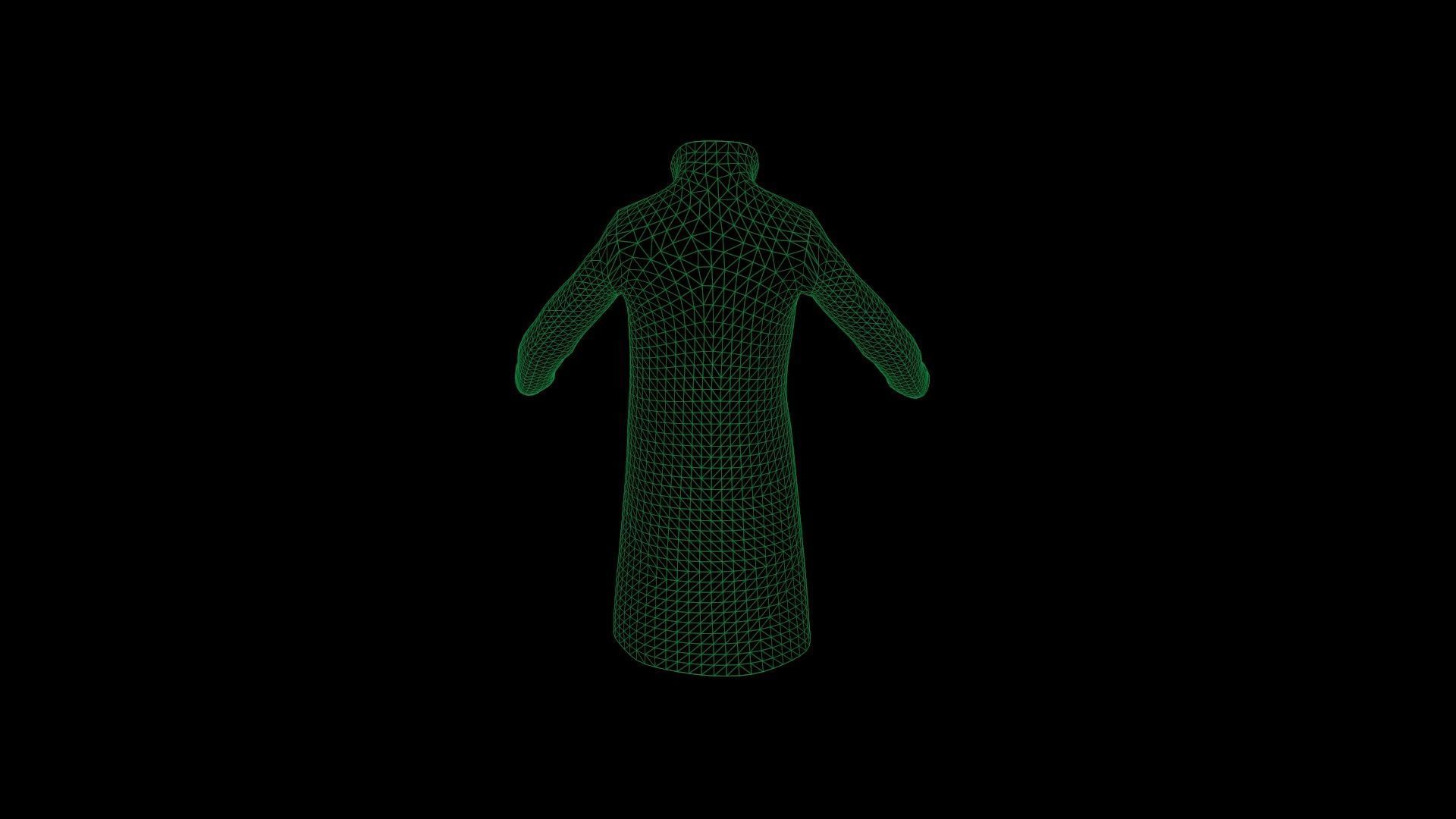 Coat 1 Low-poly 3D model_26
