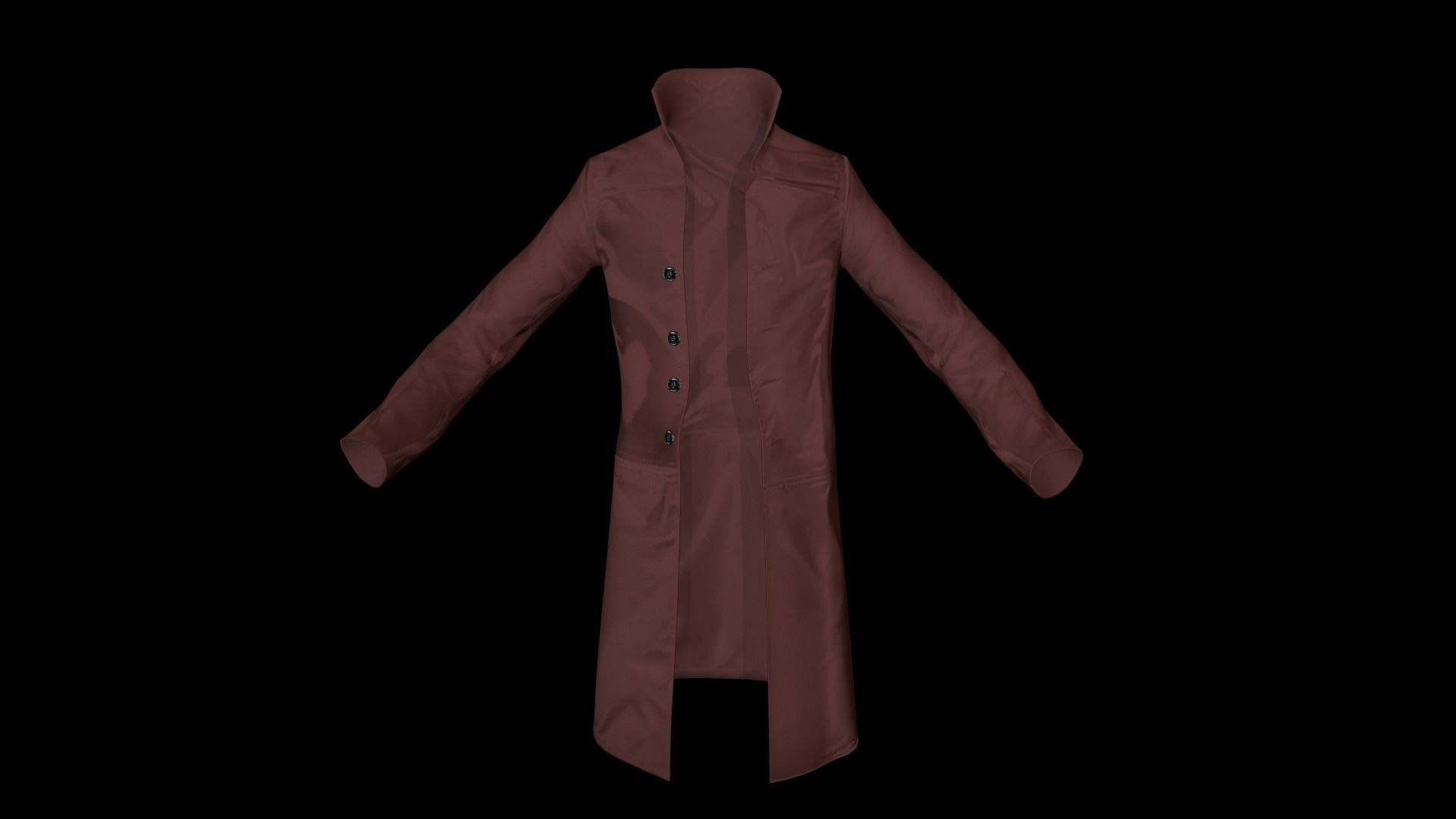 Coat 1 Low-poly 3D model_16