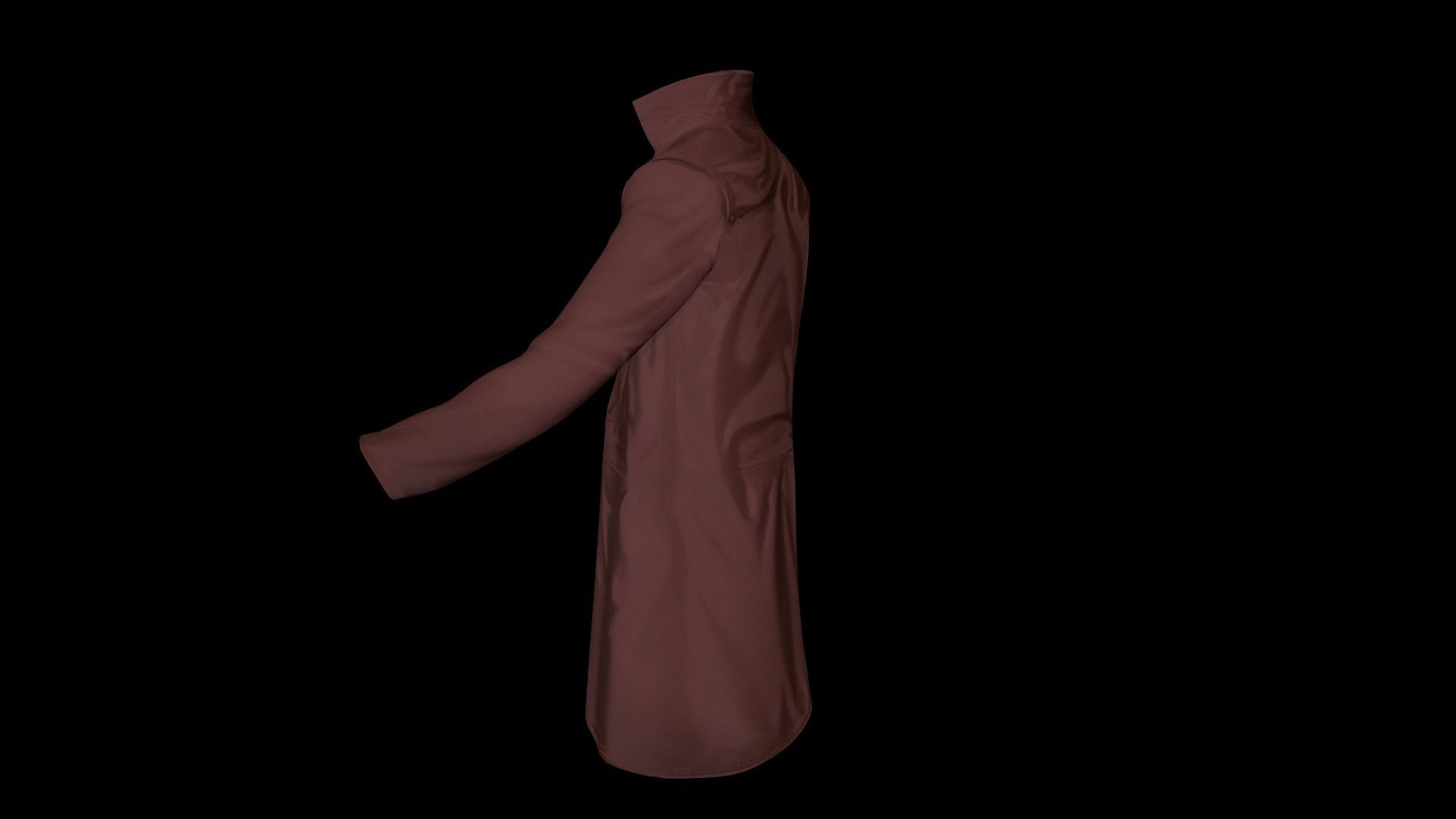 Coat 1 Low-poly 3D model_8