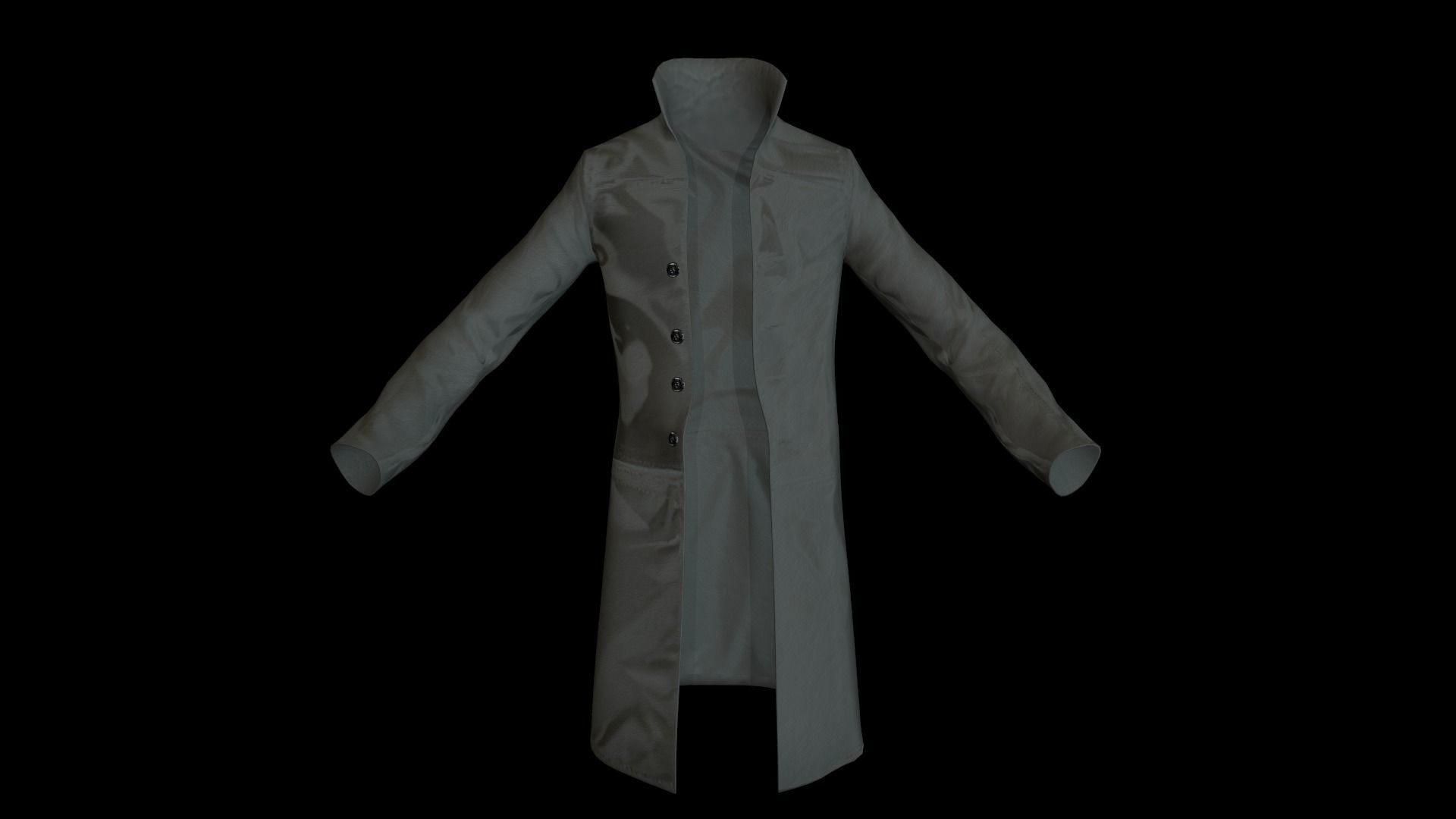 Coat 1 Low-poly 3D model_19