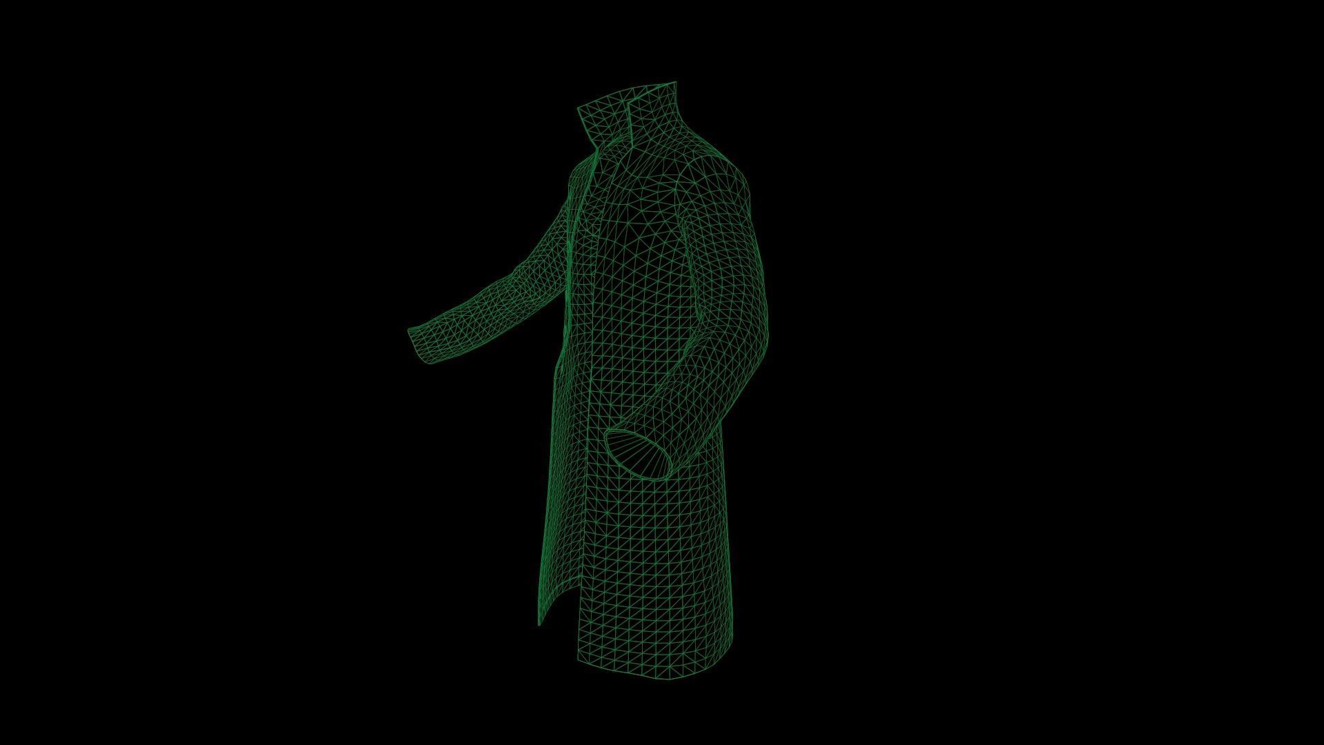 Coat 1 Low-poly 3D model_25
