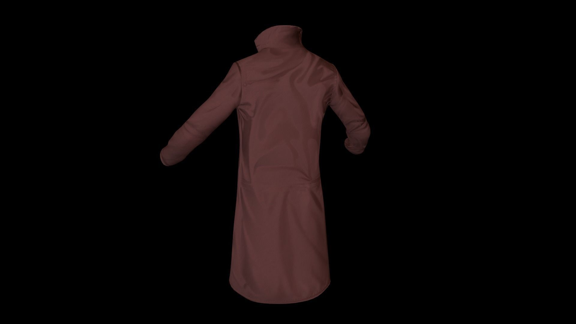 Coat 1 Low-poly 3D model_9