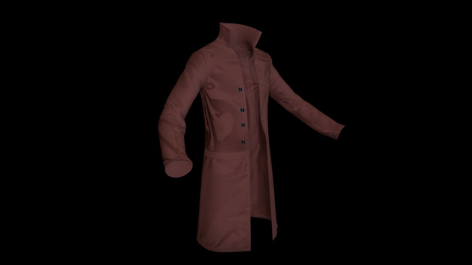 Coat 1 Low-poly 3D model_14
