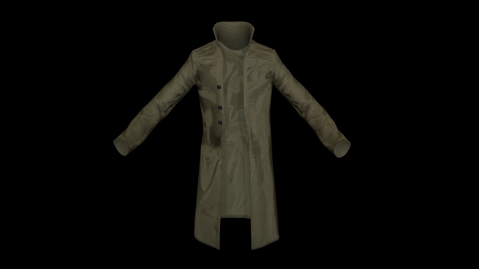Coat 1 Low-poly 3D model_17