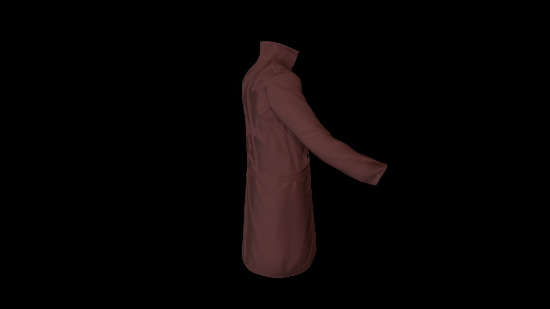 Coat 1 Low-poly 3D model_10