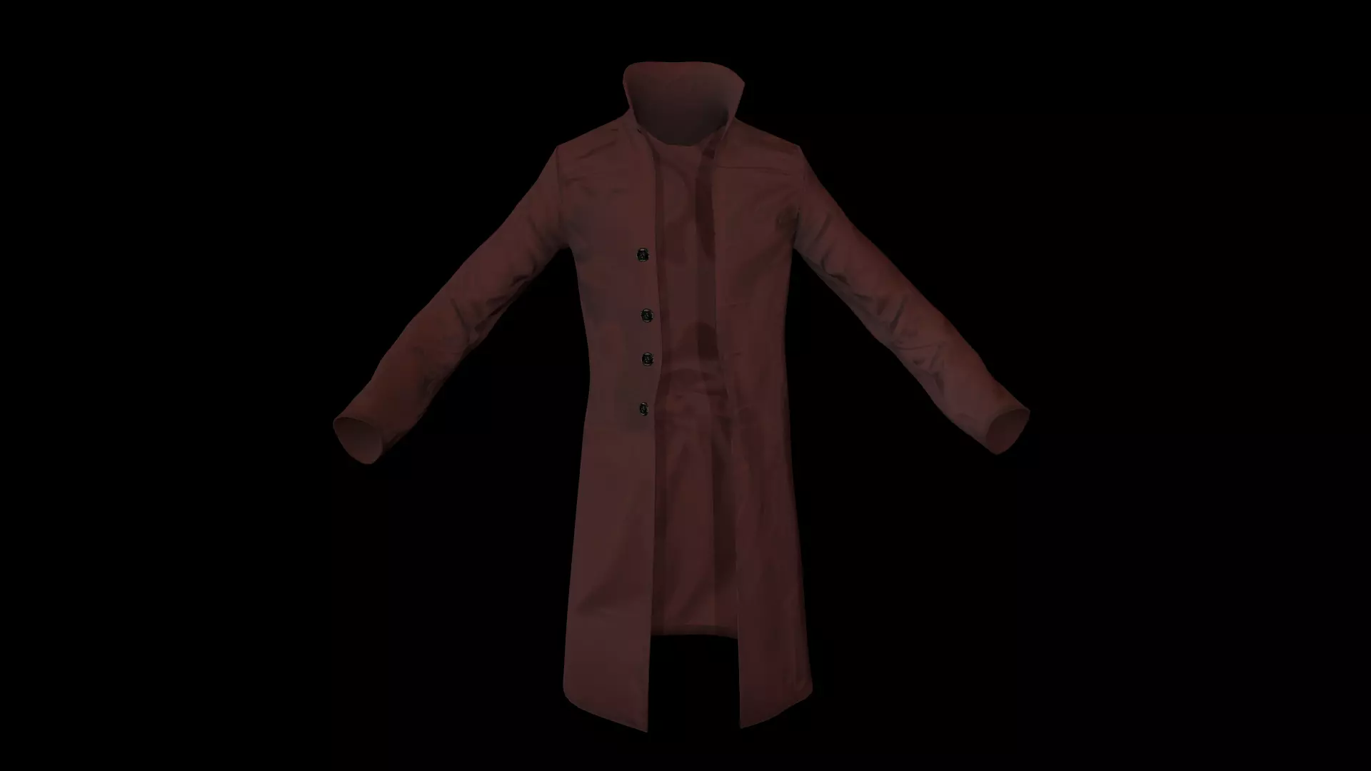 Coat 1 Low-poly 3D model_0