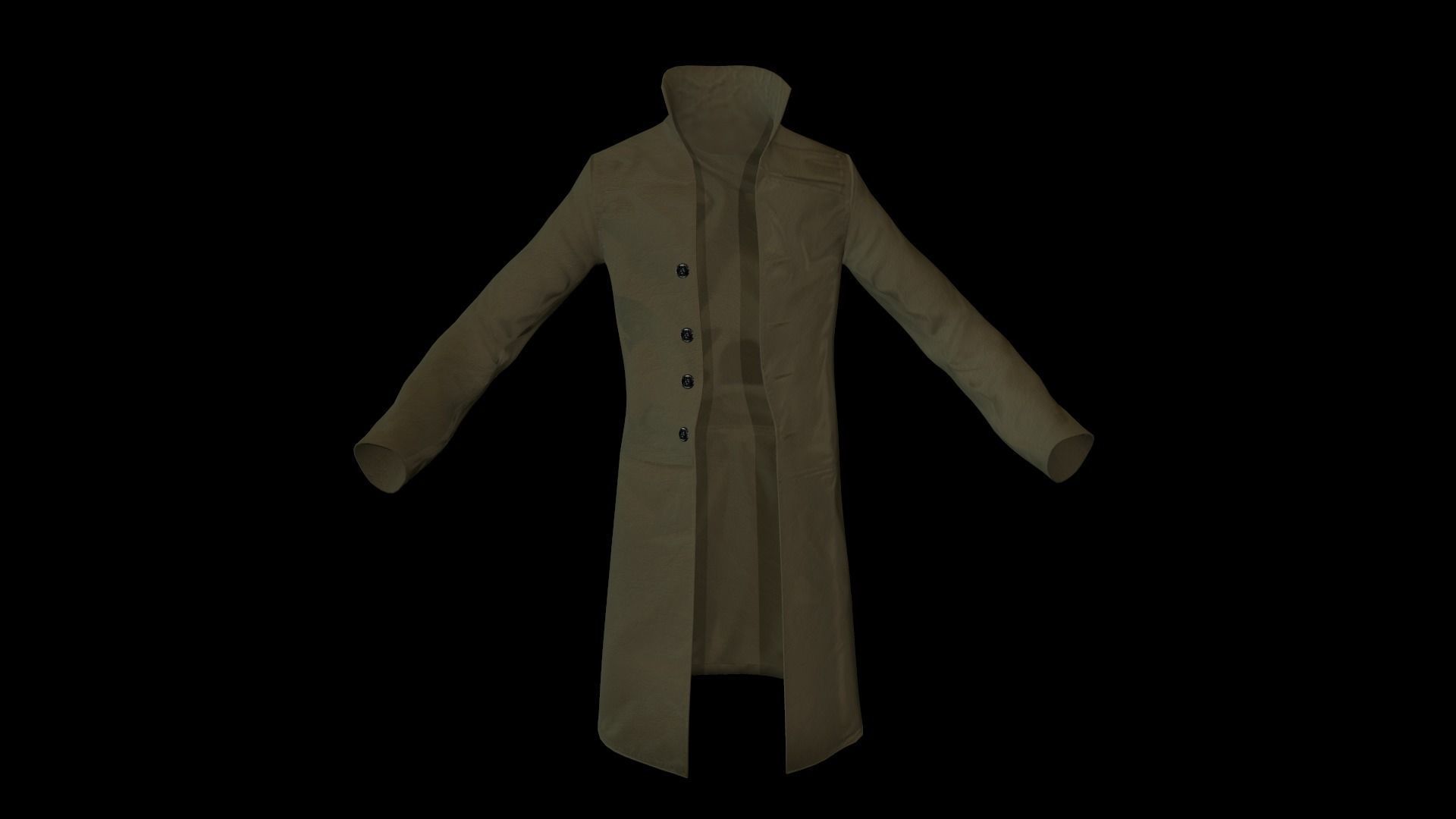 Coat 1 Low-poly 3D model_18