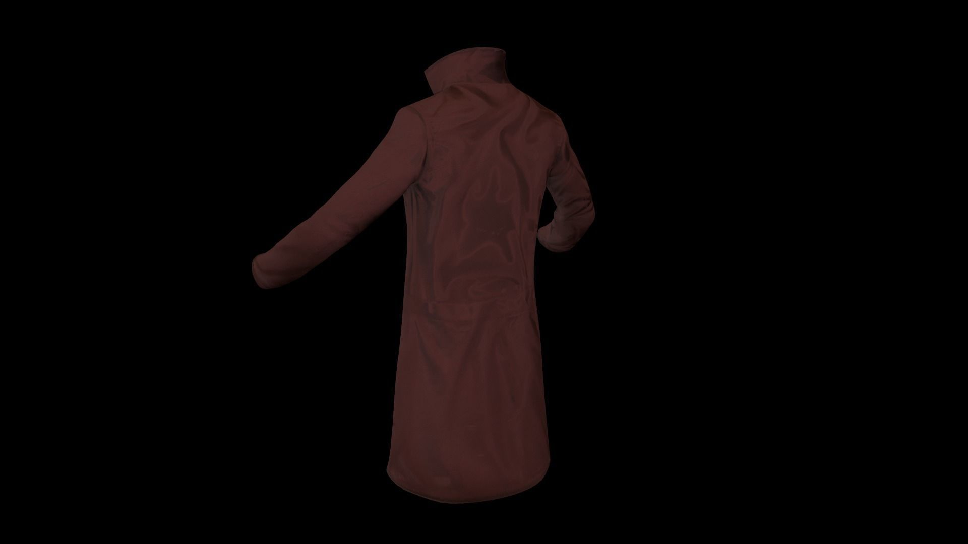 Coat 1 Low-poly 3D model_11