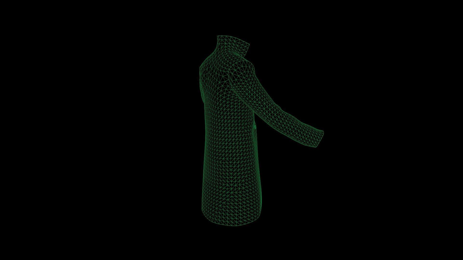 Coat 1 Low-poly 3D model_28
