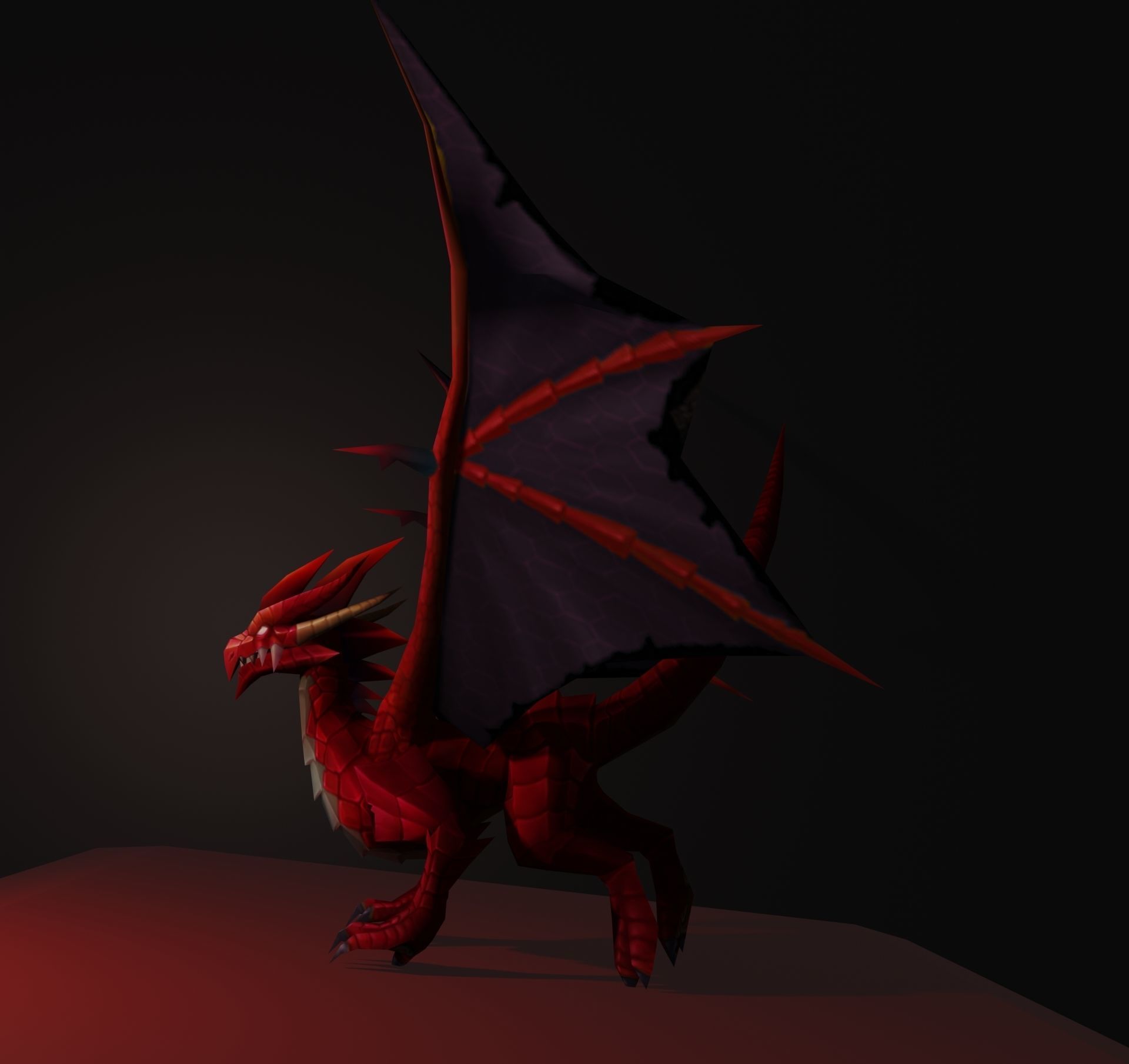 fire dragon  3D model_4