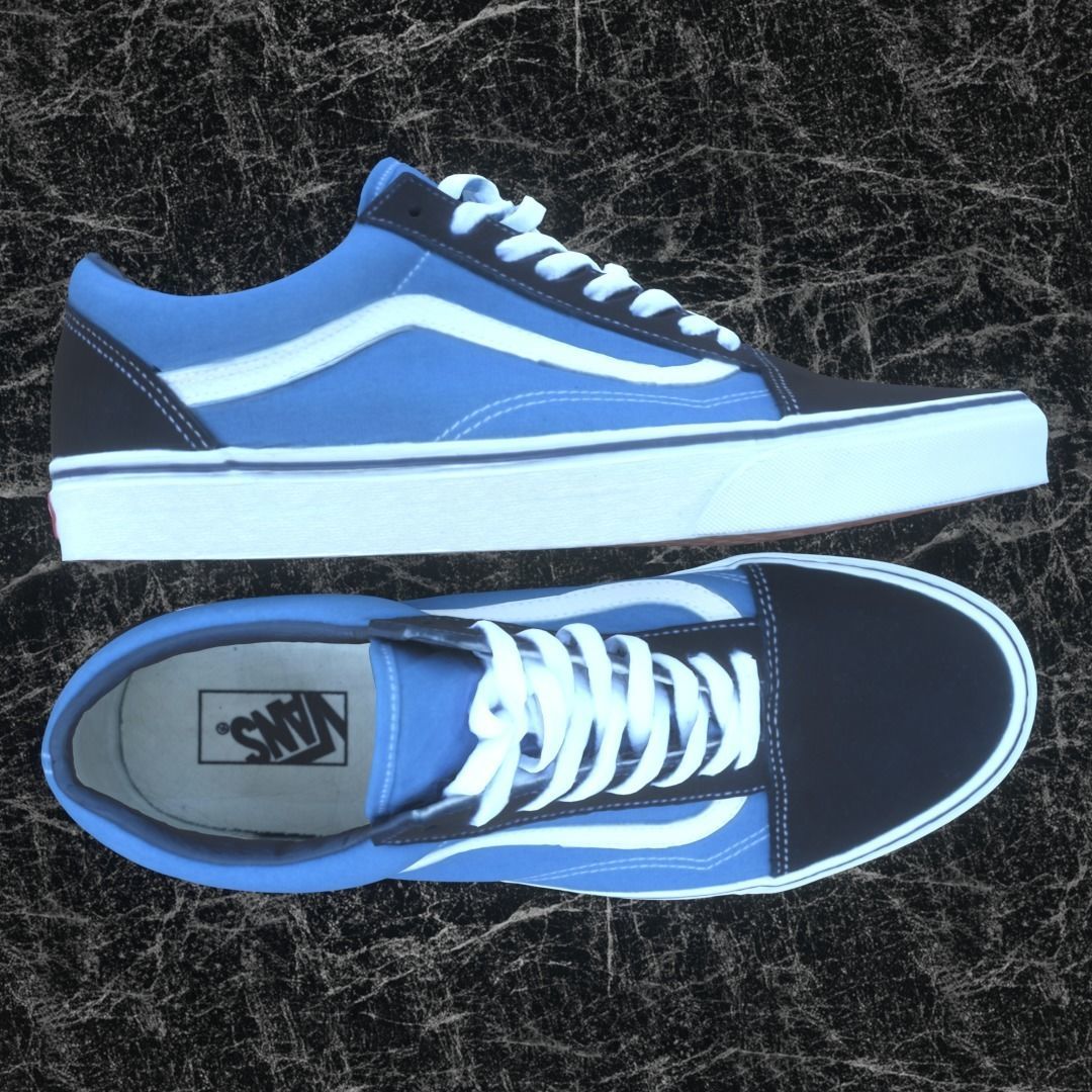 VANS 3D SHOES - BLUE Low-poly 3D model_9