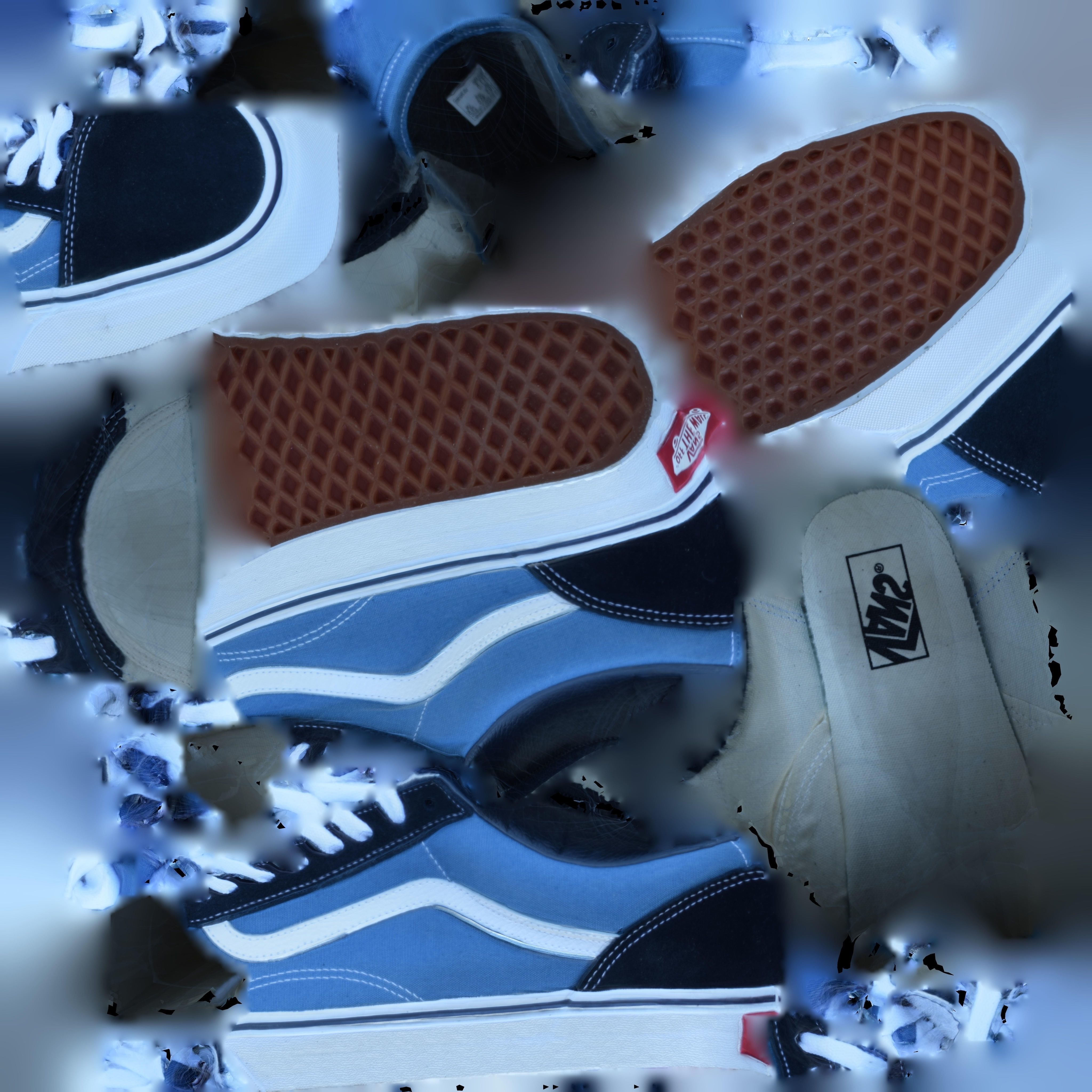VANS 3D SHOES - BLUE Low-poly 3D model_10