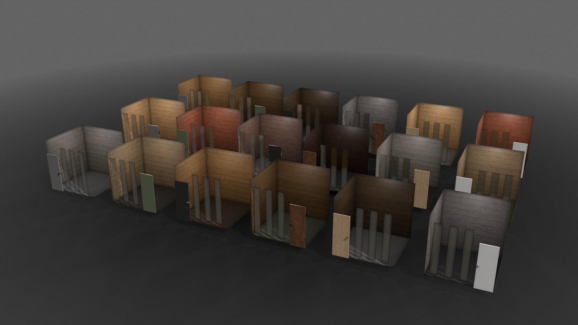 PBR Container House BA V4 Low-poly 3D model_7