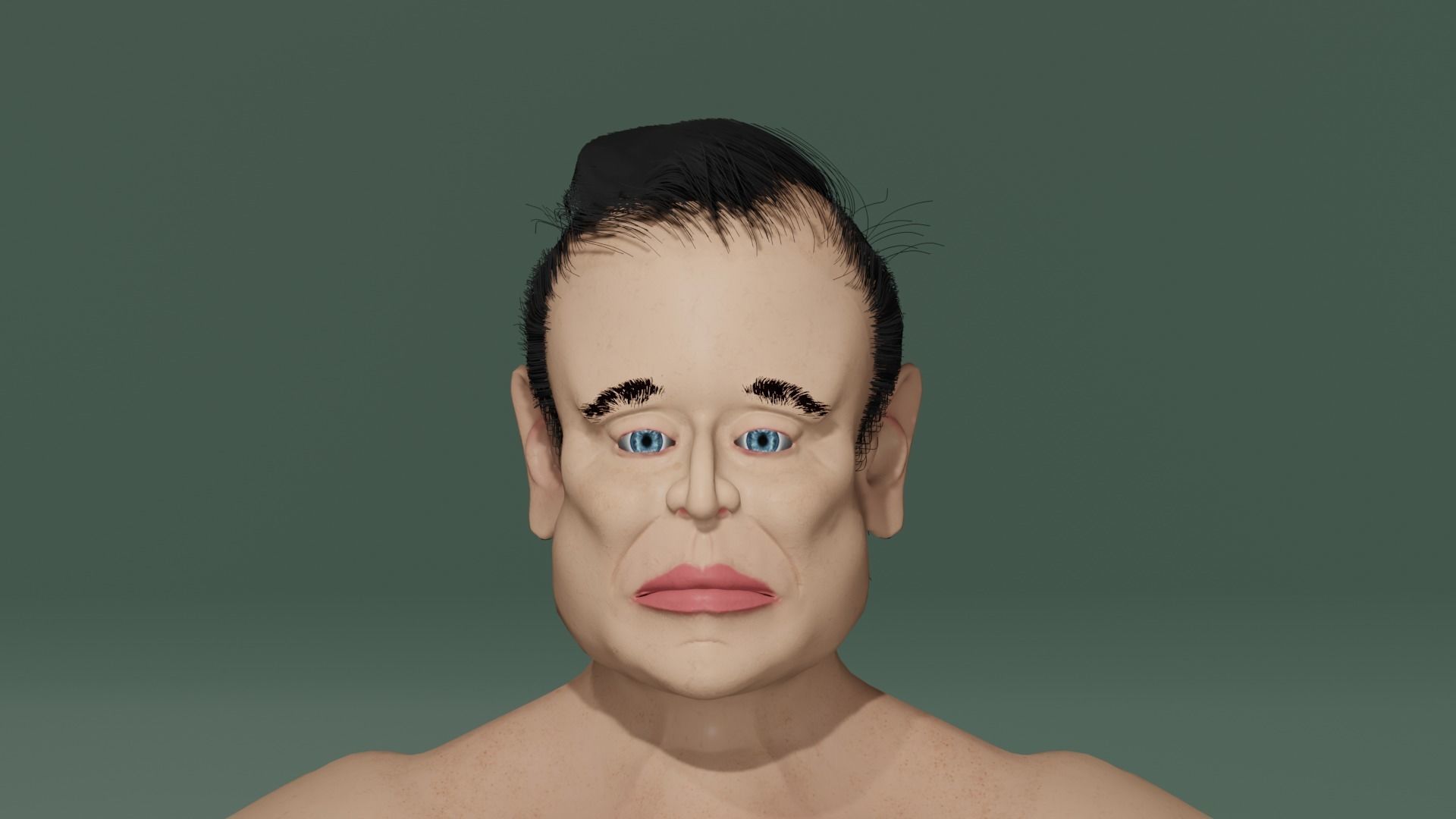 Elon musk caricature 3D model_3