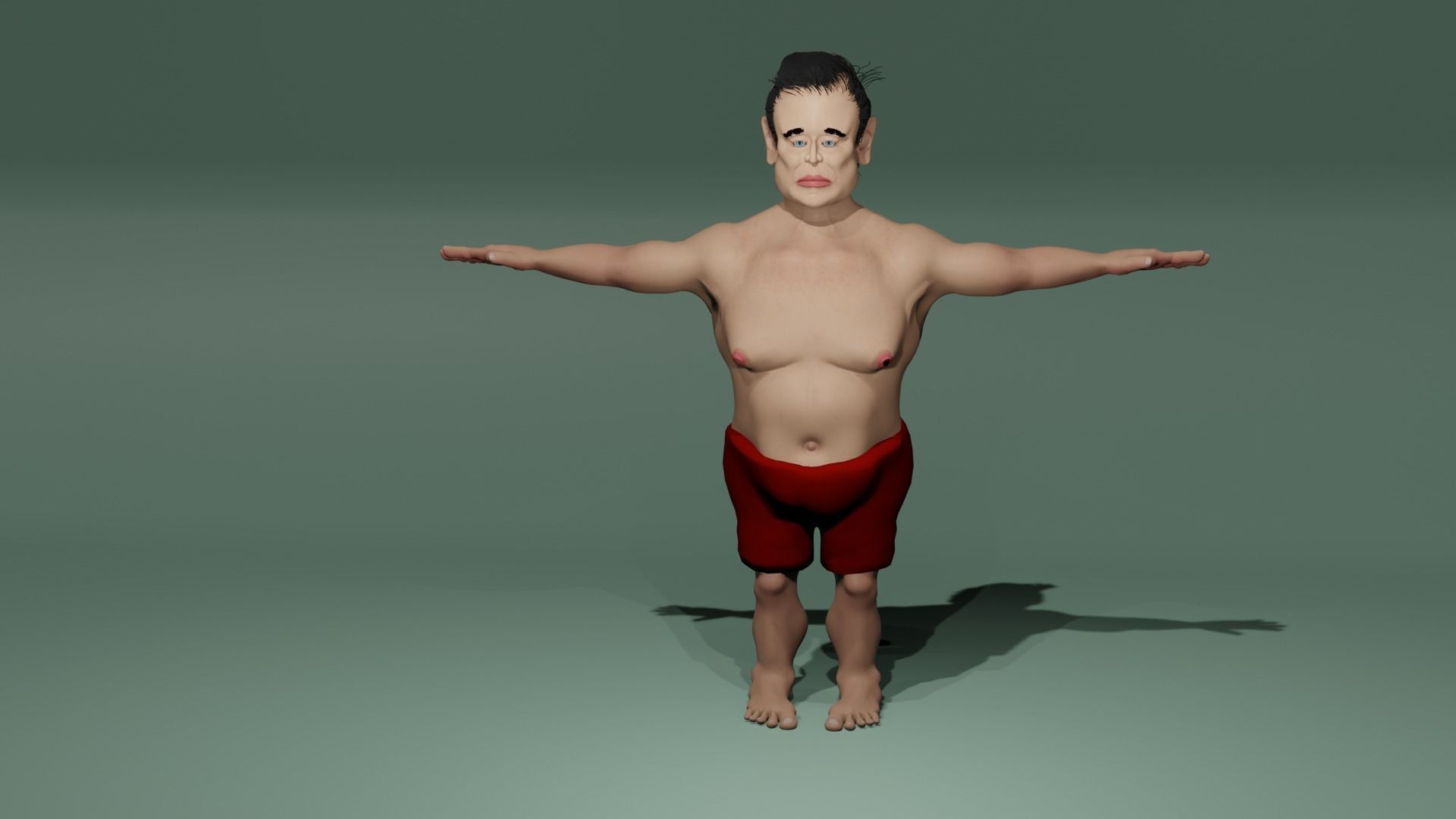 Elon musk caricature 3D model_2