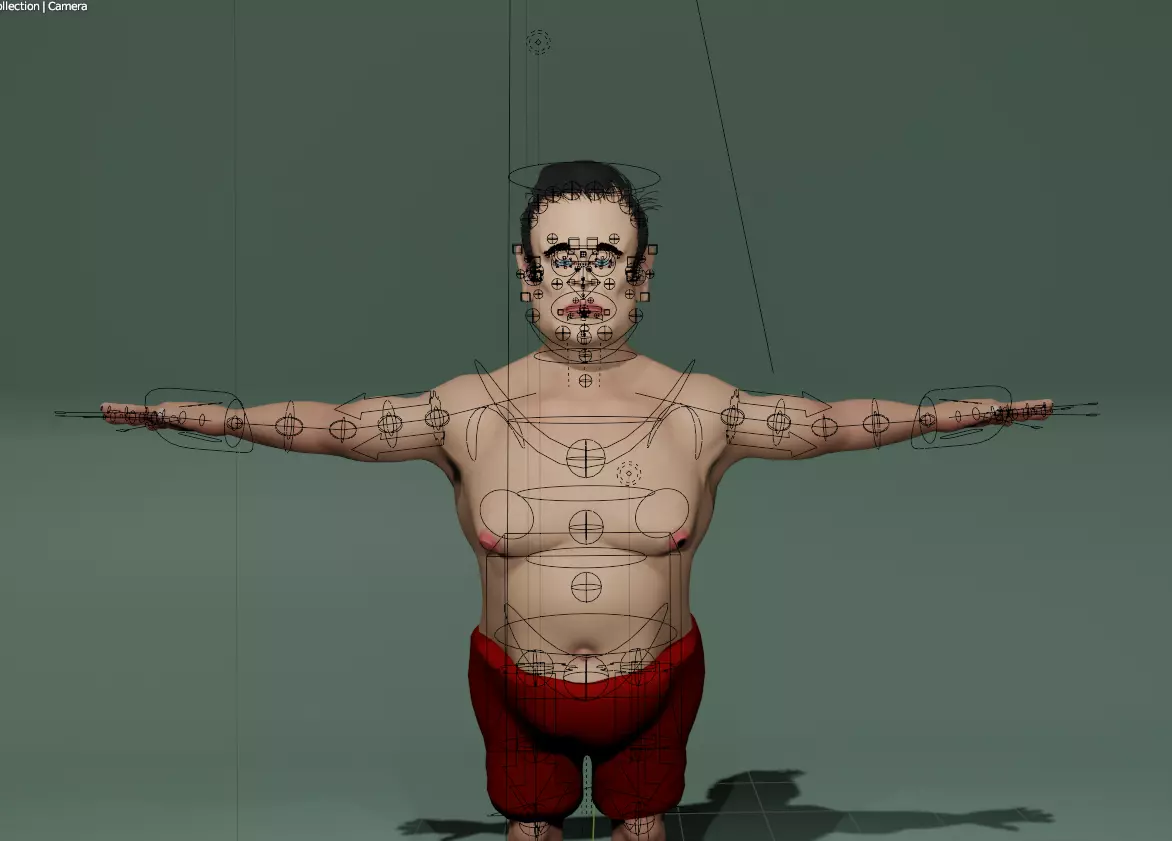 Elon musk caricature 3D model_0