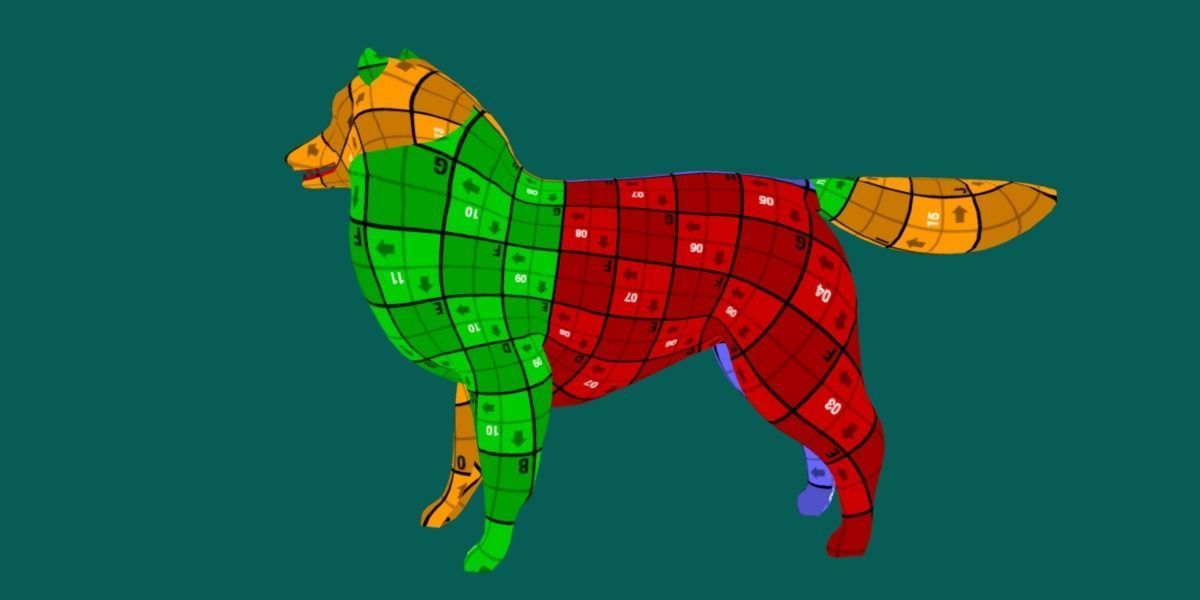 Rough Collie Dog Low-poly 3D model_4