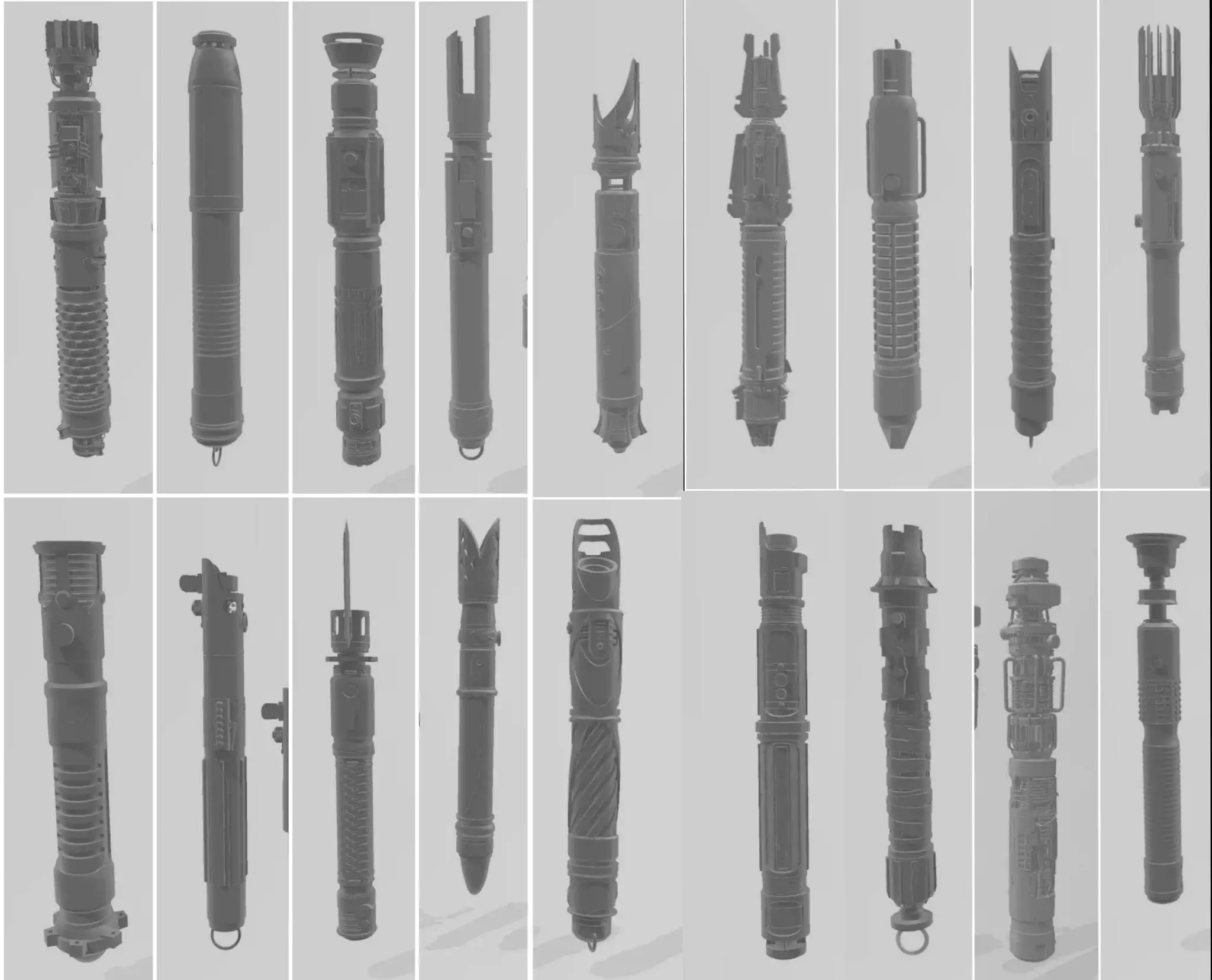 Jedi Survivor All 18 lightsabers 3D print model_0