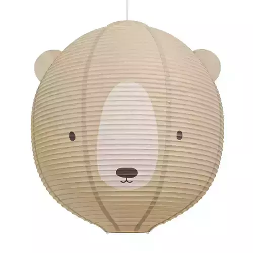 HM Home Rice paper lamp shade bear Low-poly 3D model