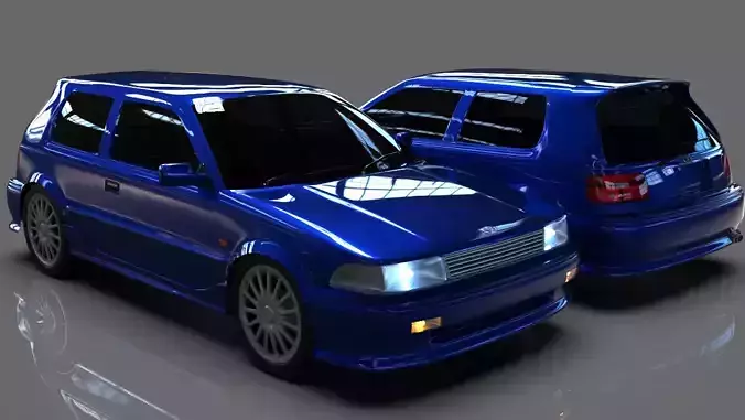 TOYOTA COROLLA 1991 HATCHBACK 3D print model