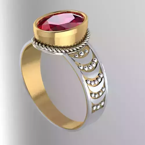 Ruby Stone Rings 3D print model
