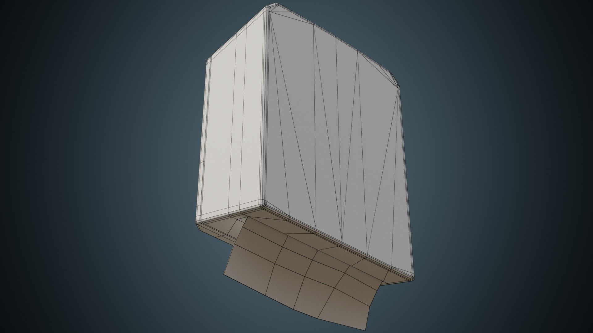 Paper Towel Dispenser 1 Basic Low-poly 3D model_6