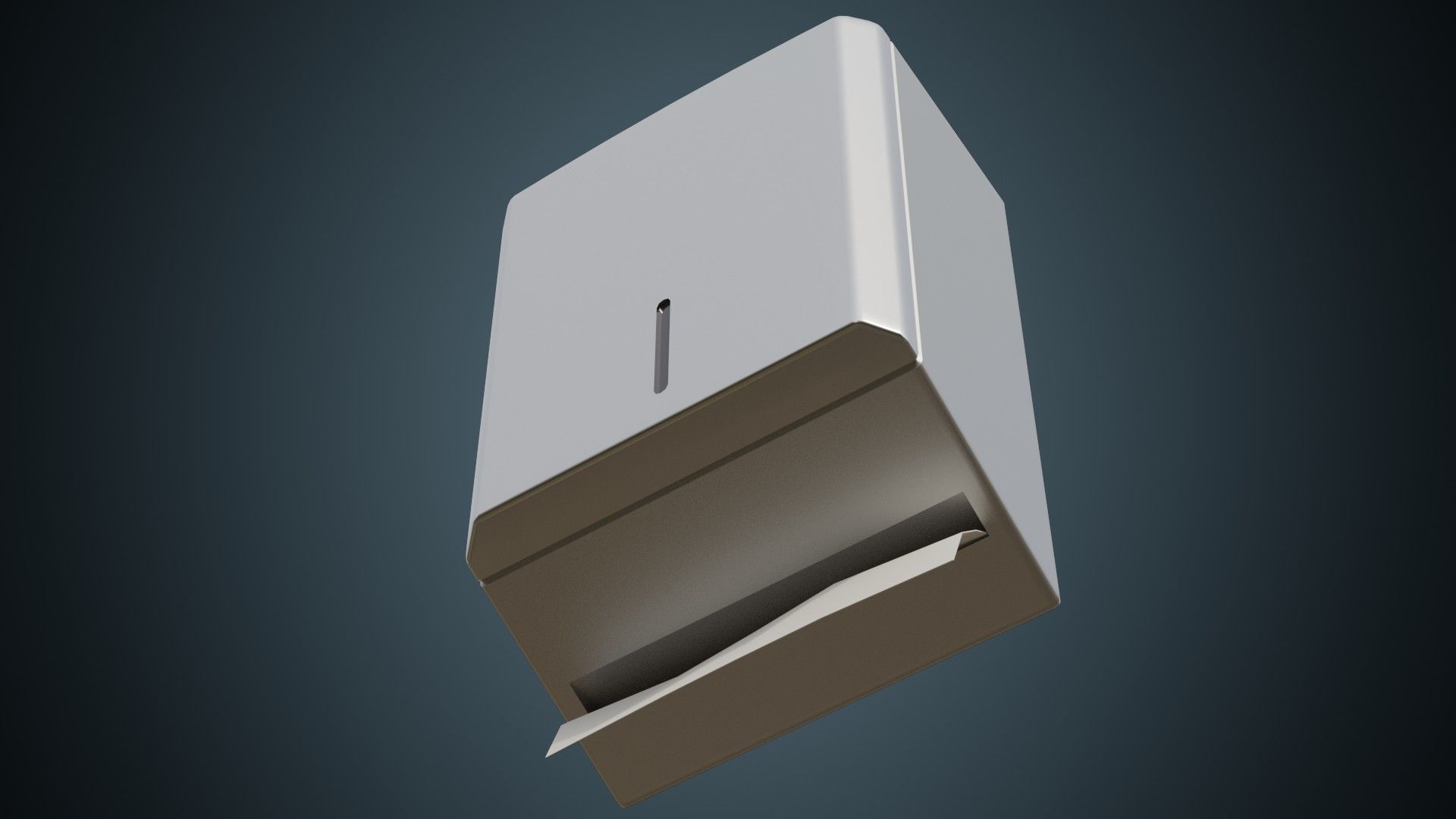 Paper Towel Dispenser 1 Basic Low-poly 3D model_4