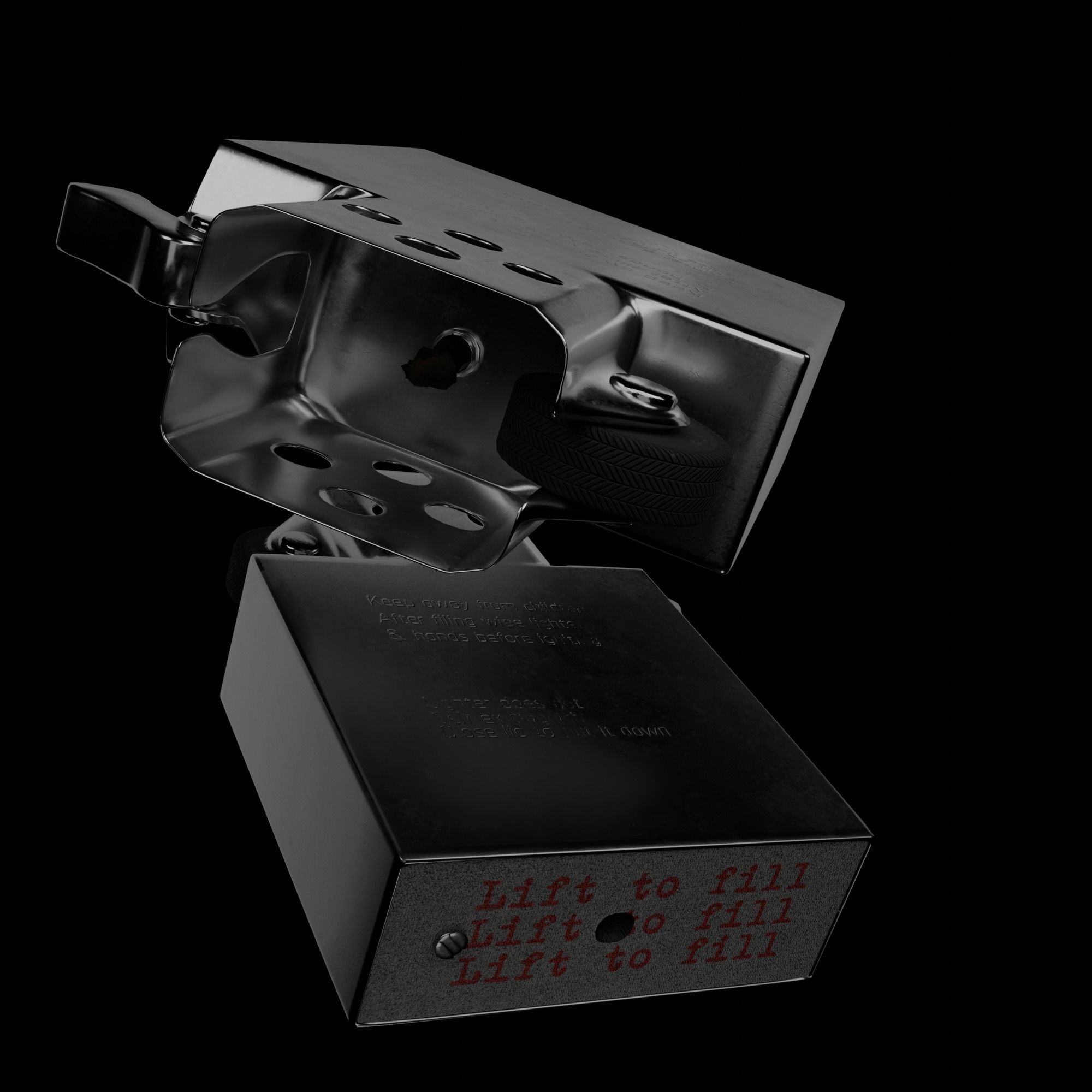 Zippo lighter 3d model Free 3D model_3